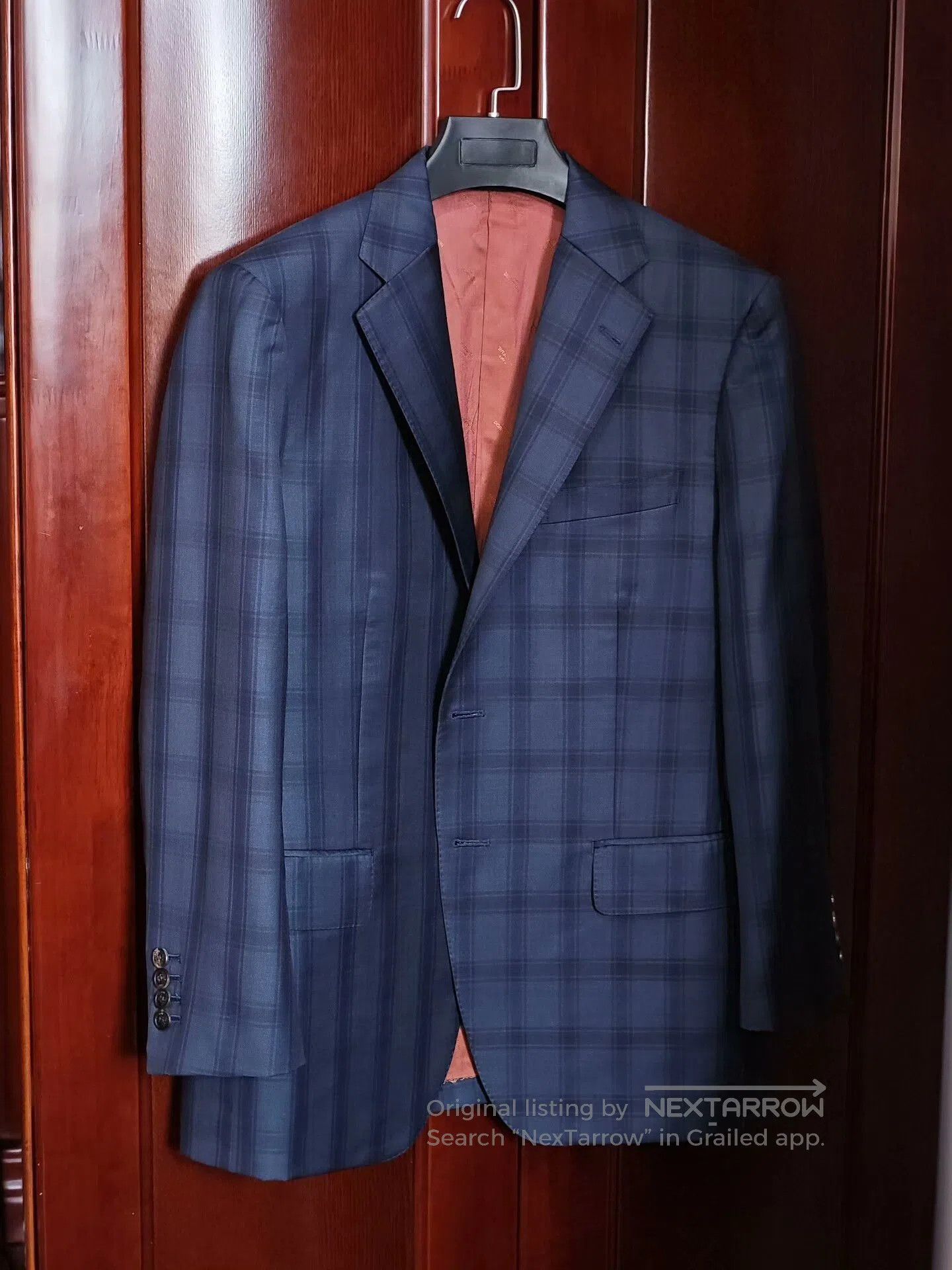 Ermenegildo Zegna Dormeuil Custom Blue Plaid Suit. Size US M / EU 48-50 / 2 - 1 Thumbnail