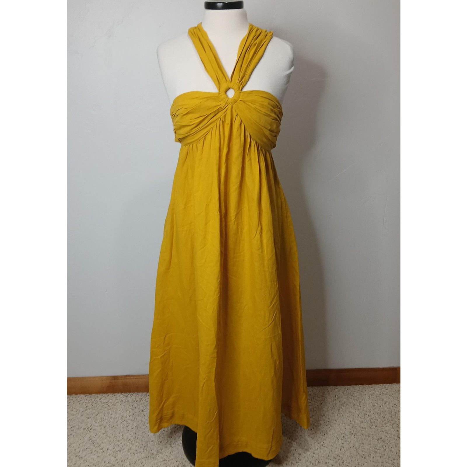 Cleobella Cleobella Dress Womens XS Aurelia Maxi Yellow Halter Size XS / US 0-2 / IT 36-38 - 1 Thumbnail