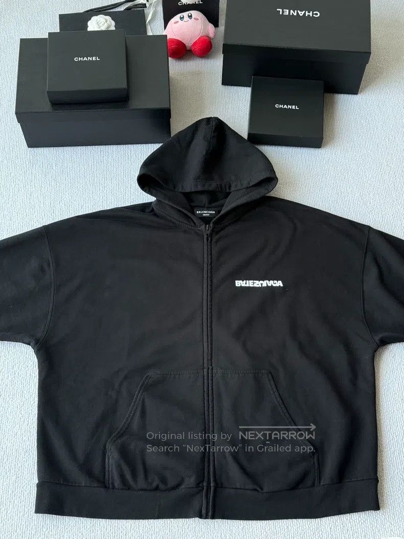 Balenciaga Balenciaga Reversed logo embroidery zip-up hoodie Size US M / EU 48-50 / 2 - 1 Thumbnail