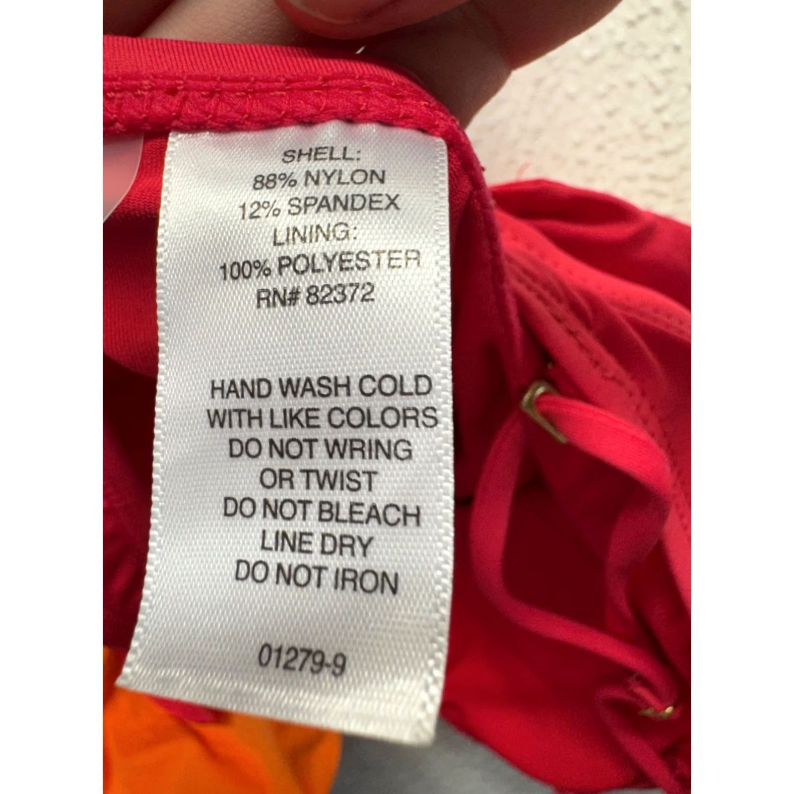 Vintage Mysha One-Shoulder Tank Top Ruffle XS Nylon Blend Red Orange Adjustable Straps Women Tank Apparel/Summer All season Casual Womens XS Size XS / US 0-2 / IT 36-38 - 3 Thumbnail