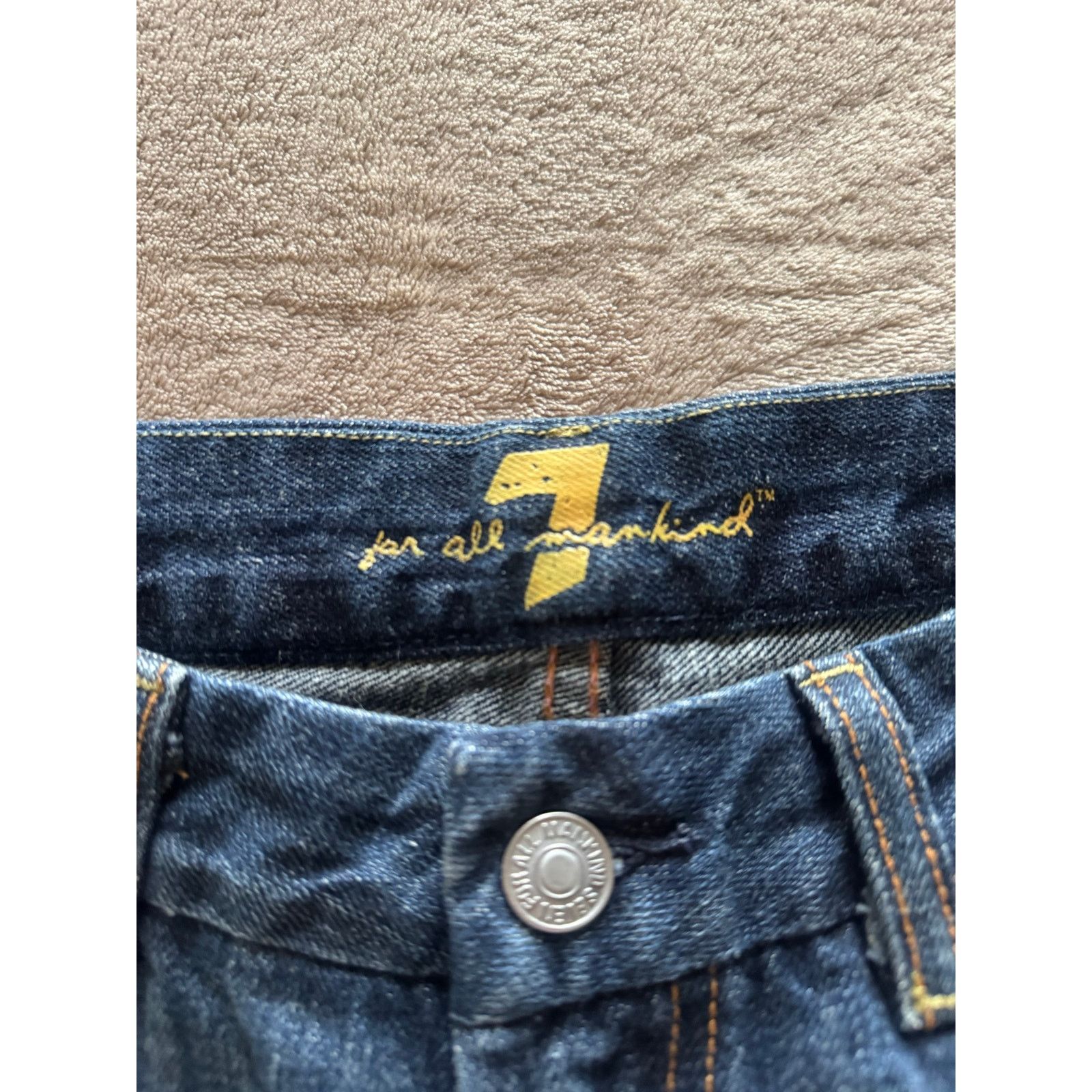 7 For All Mankind 7 For All Mankind Indigo Bootcut Jeans Pink Sequin Pocket Size 27" / US 4 / IT 40 - 3 Thumbnail