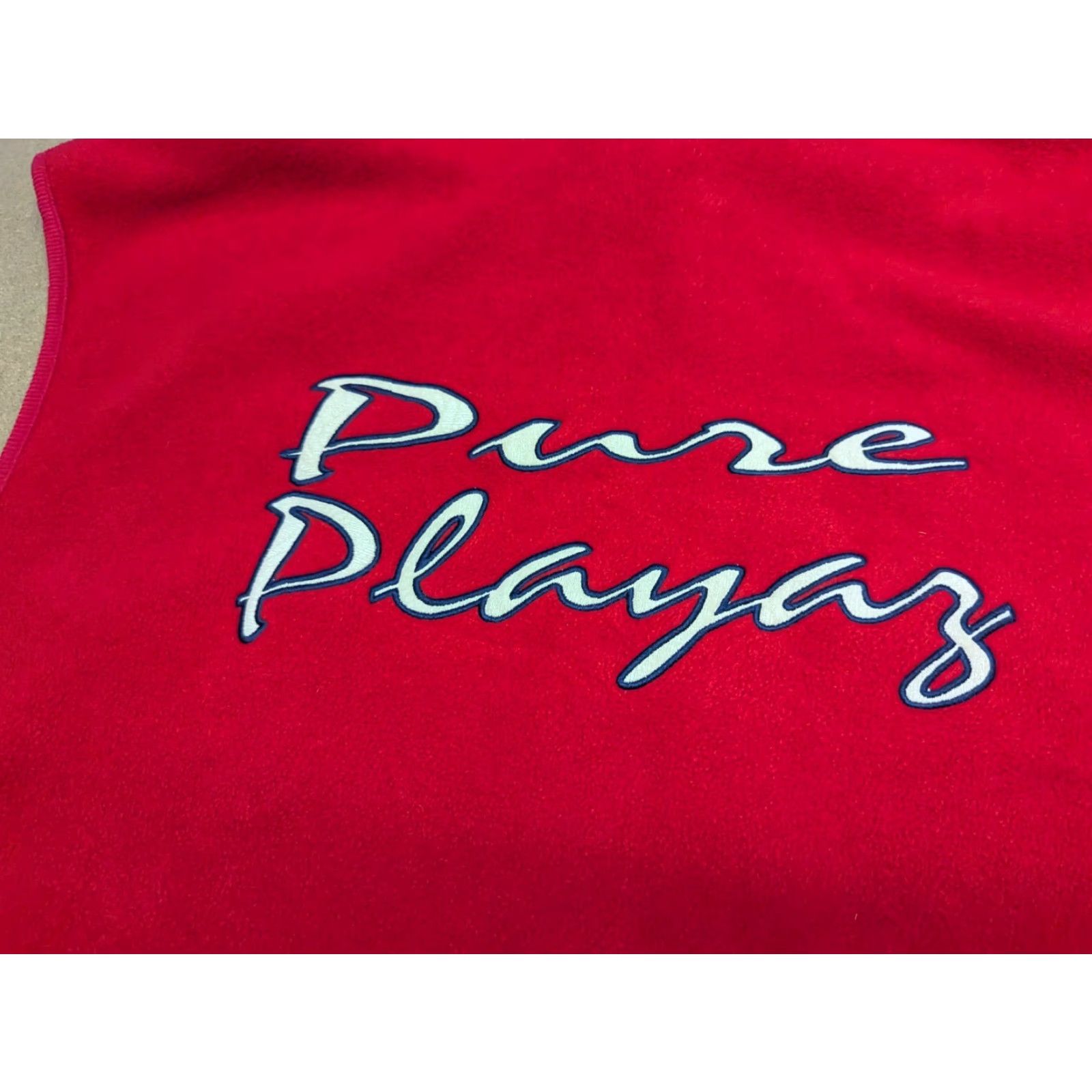 Vintage VINTAGE Pure Playaz Fleece Vest Jacket Mens XL Red Full Zip Gilet Shirt? Size US XL / EU 56 / 4 - 3 Thumbnail