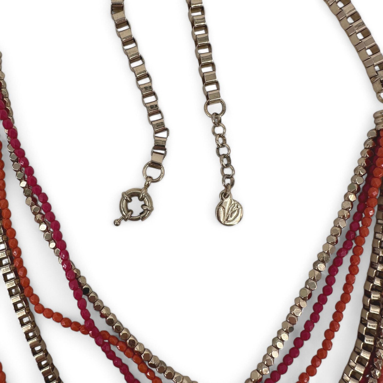 Vera Bradley Vera Bradley Necklace Multi Strand Pink Orange Gold Tone Size ONE SIZE - 3 Thumbnail