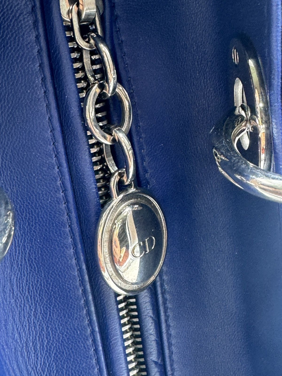 Christian Dior Monsieur Lady Dior medium size handbag blue Size ONE SIZE - 6 Thumbnail