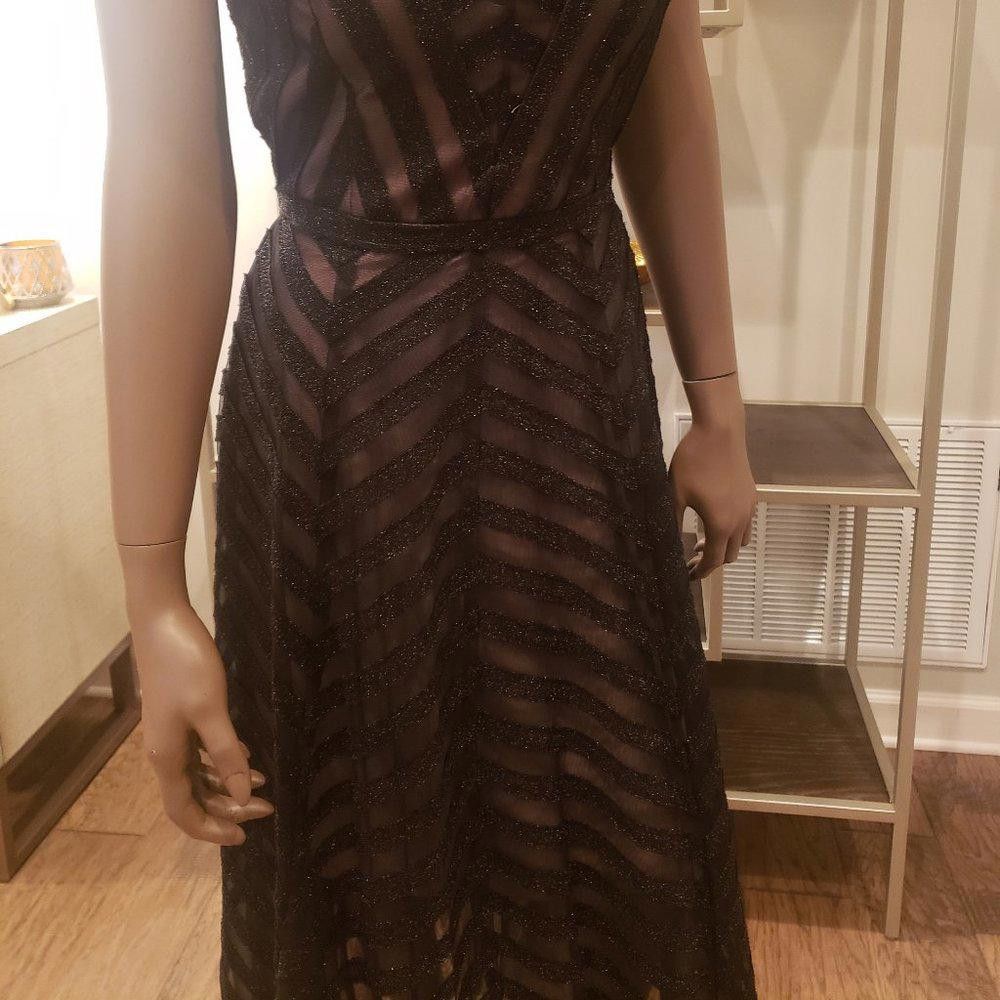 Bcbgmaxazria BCBG Max Azria Evy Chevron Tulle Evening Dress NWT Size M / US 6-8 / IT 42-44 - 2 Thumbnail