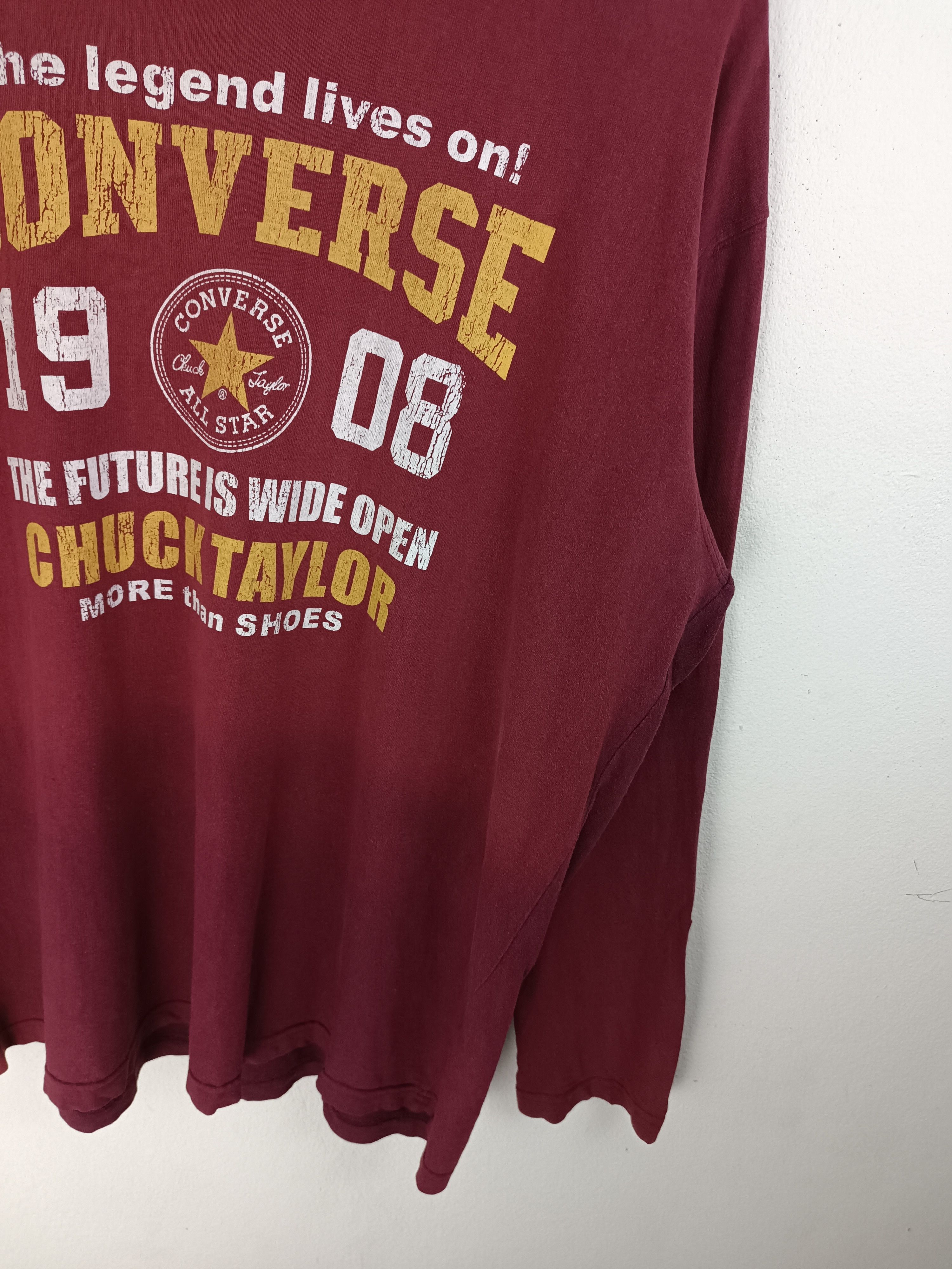 Converse THRASHED FADED VINTAGE Y2K CONVERSE CHUCK TAYLOR L/S TEE Size US XL / EU 56 / 4 - 8 Thumbnail