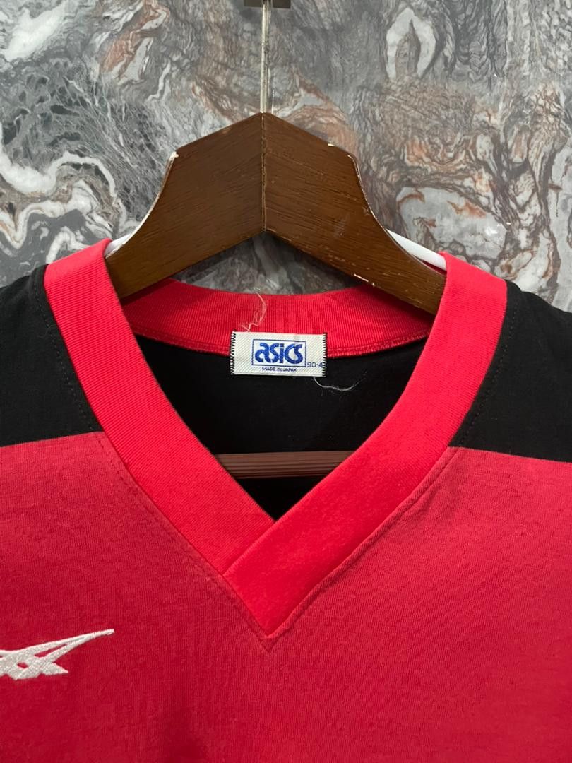 Asics Asics Japan 🇯🇵 long sleeve T-shirt red black made in japan Size US L / EU 52-54 / 3 - 3 Thumbnail