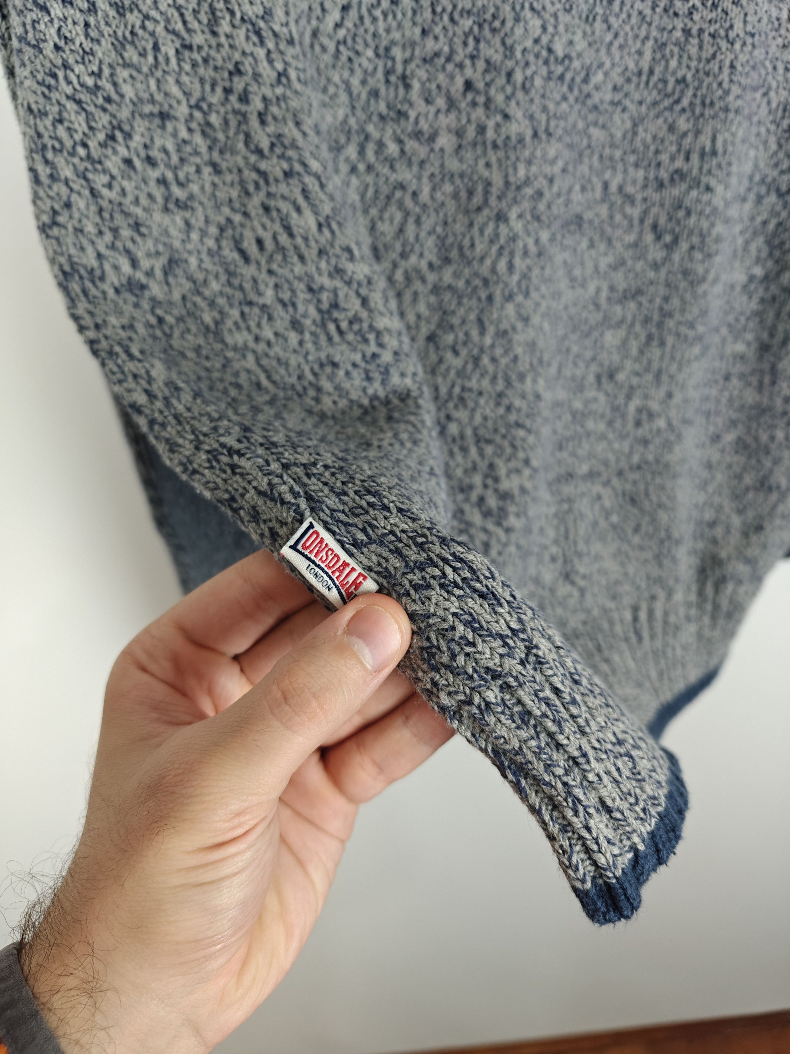 Lonsdale Lonsdale Knit Sweater Center Logo Gray size M Size US M / EU 48-50 / 2 - 9 Thumbnail