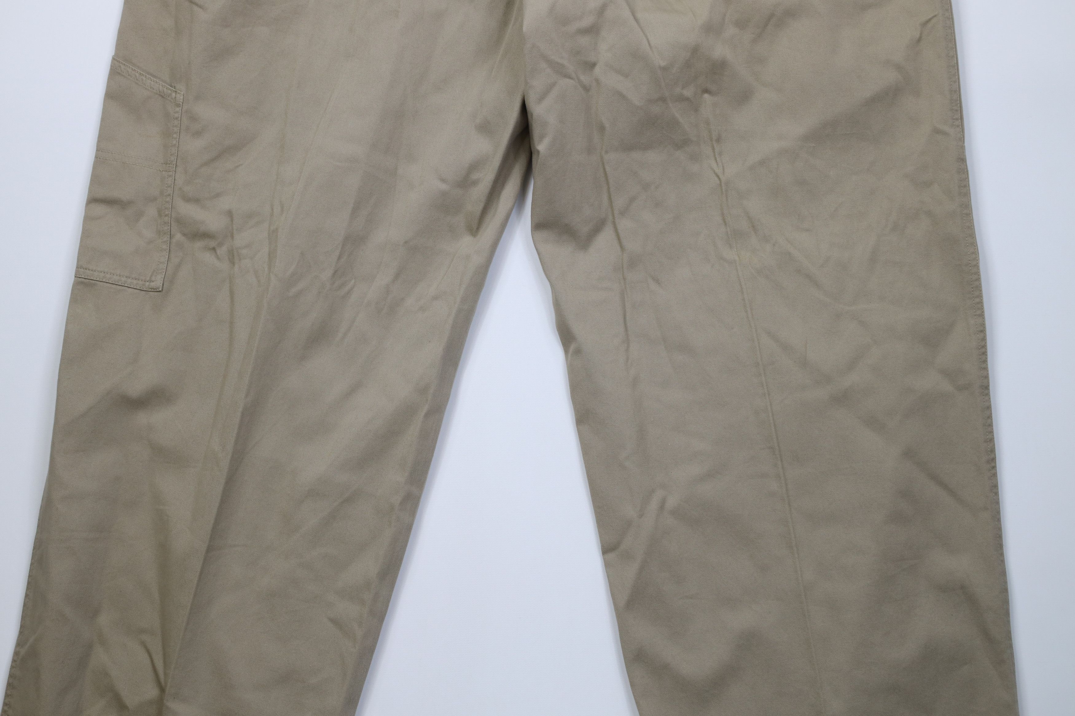 Nike Vintage 90s Y2K Nike Mini Swoosh Wide Leg Pants Khaki Tan Size US 40 / EU 56 - 11 Thumbnail