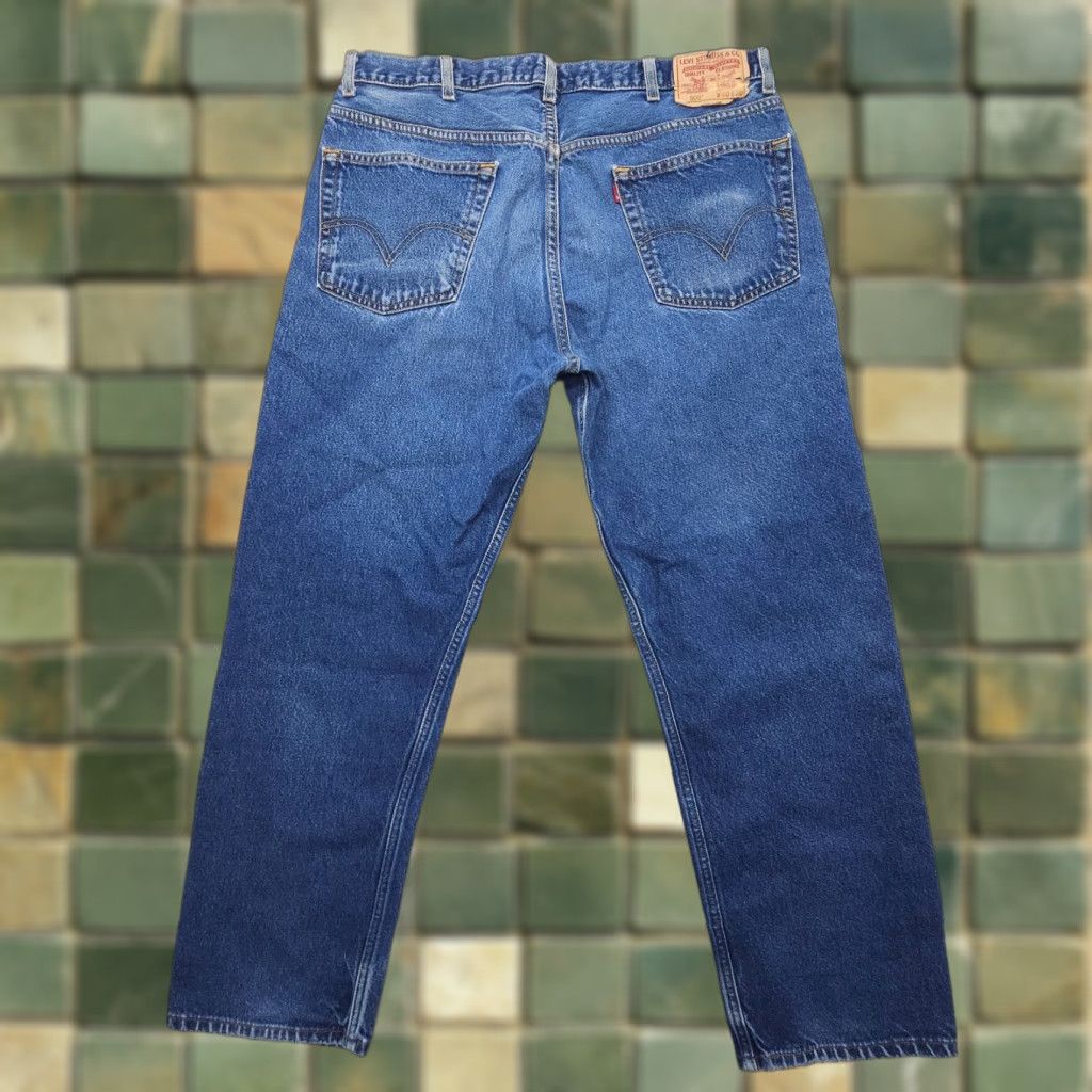 Levi's VINTAGE Levi's 505 Straight Jeans Mens 40 x 30 Dark Wash Y2K 2000s Denim Cotton Regular Jeans Mens Size US 40 / EU 56 - 1 Thumbnail
