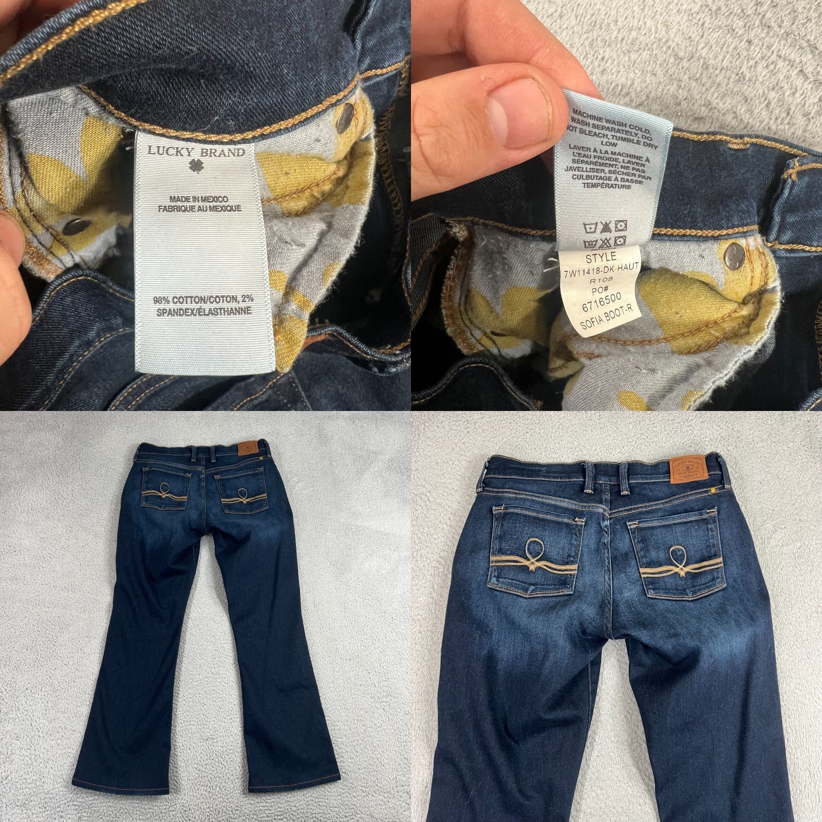 Lucky Brand VINTAGE Lucky Brand Jeans Bootcut Women Size 8/29 Regular Blue Denim 29 Inseam Adult Womens Boots Cut 2000s Size 30" / US 8 / IT 44 - 8 Thumbnail