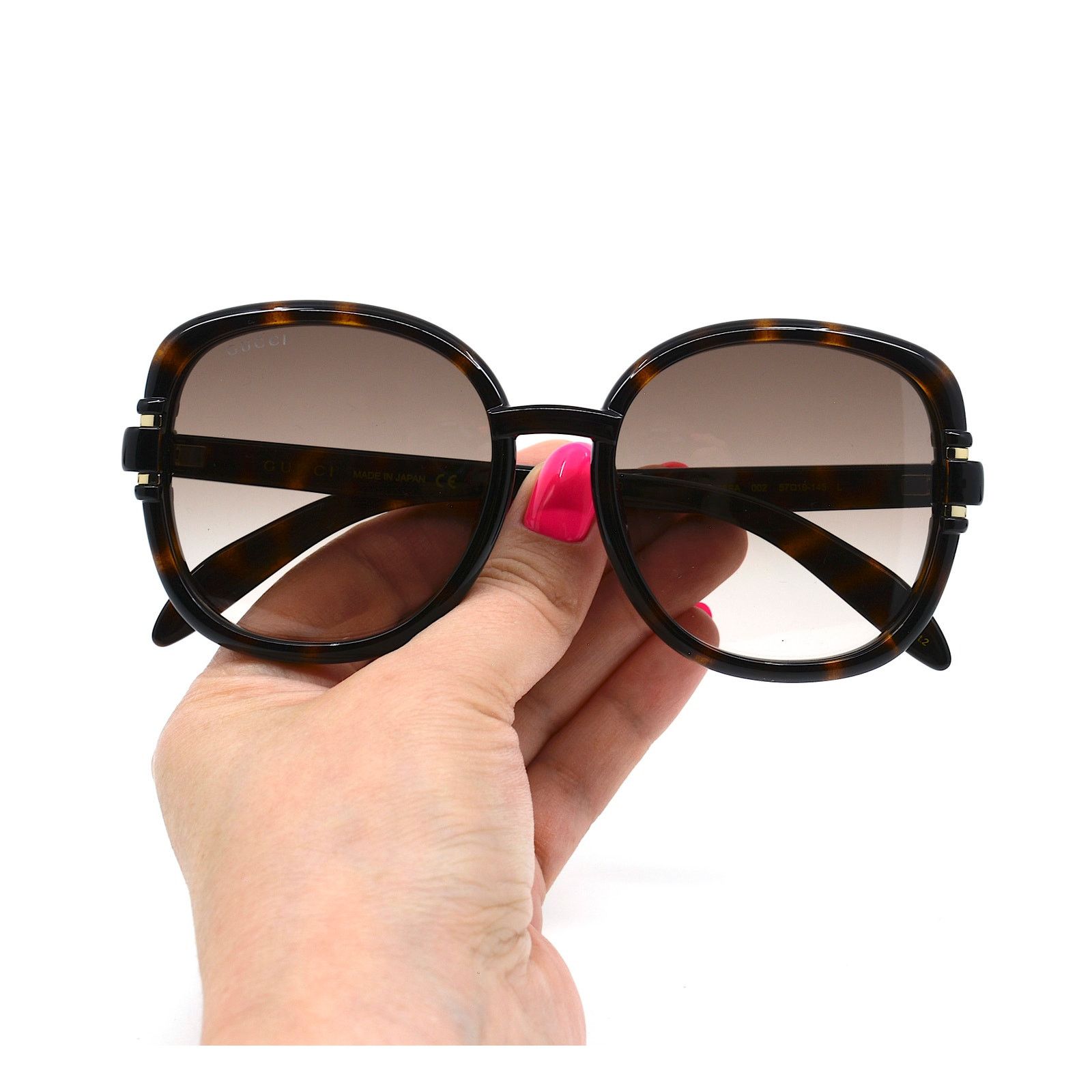 Gucci Gucci GG1068SA 002 Havana Brown Authentic Round Sunglasses Size ONE SIZE - 11 Thumbnail