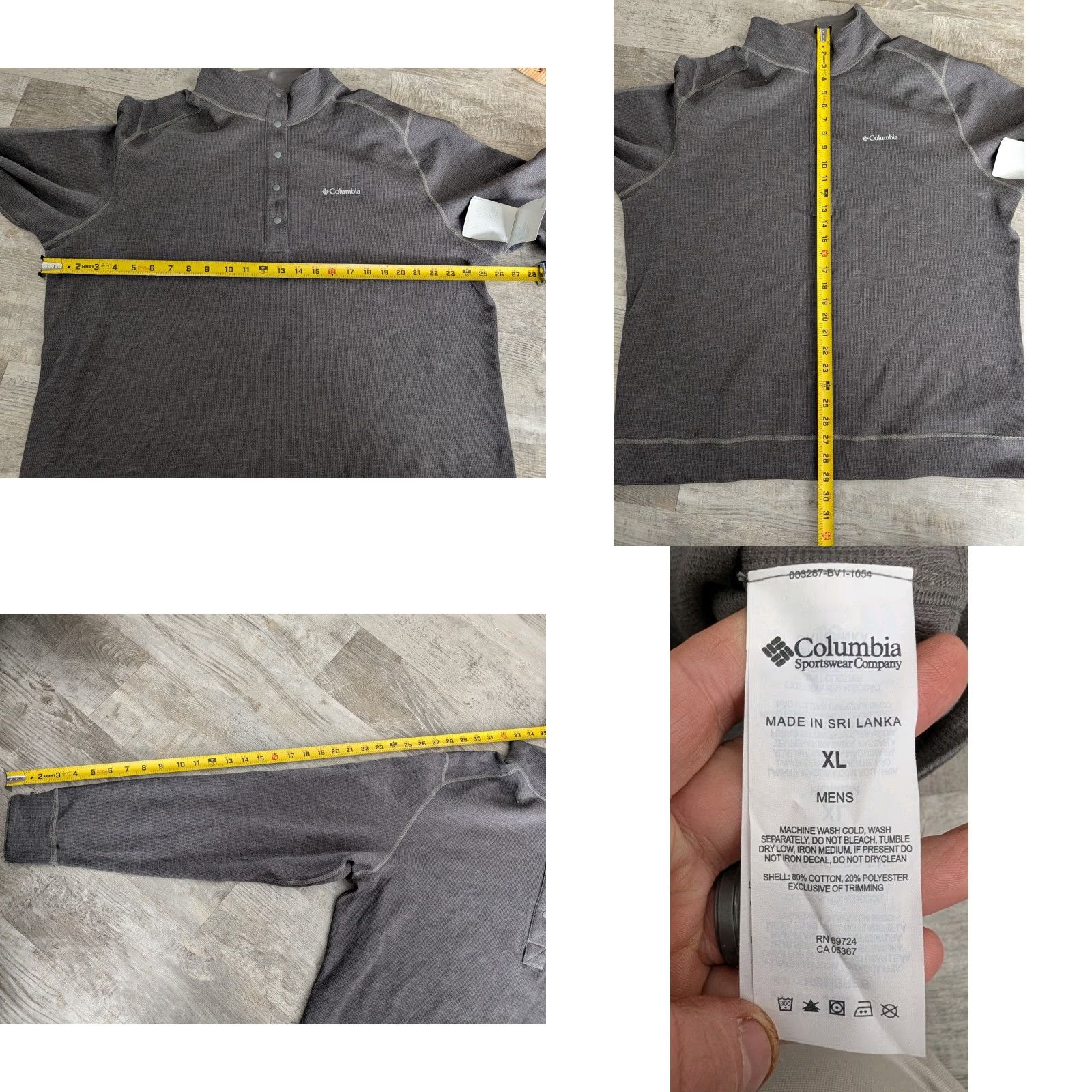 Vintage NWT Columbia Raven Ridge Reversible Pullover 1/2 Snap Mens XL Gray Sweatshirt Jacket Size US XL / EU 56 / 4 - 8 Thumbnail
