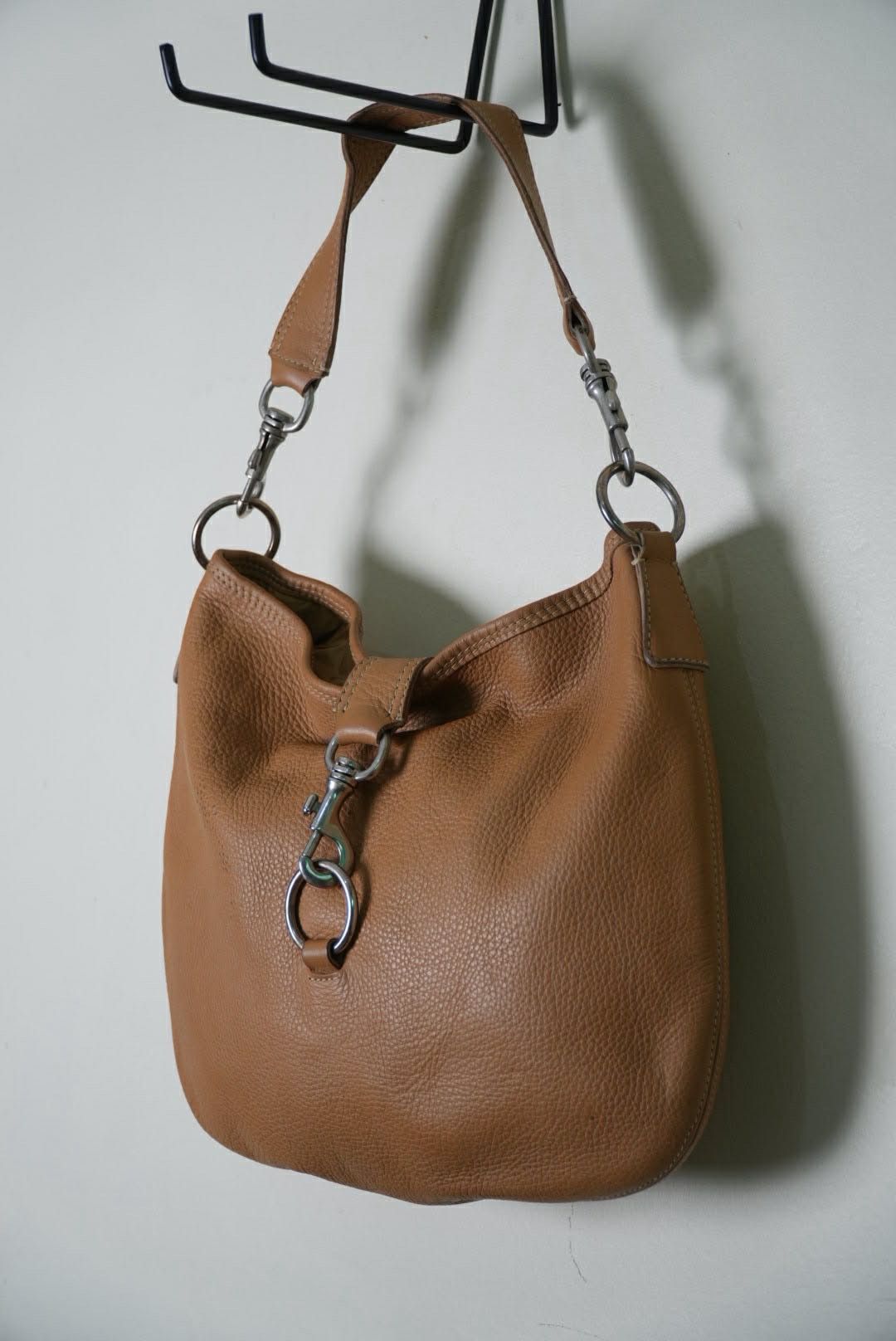 Miu Miu Miu Miu Prada Brown Grained Leather Hobo Shoulder Bag Size ONE SIZE - 3 Thumbnail