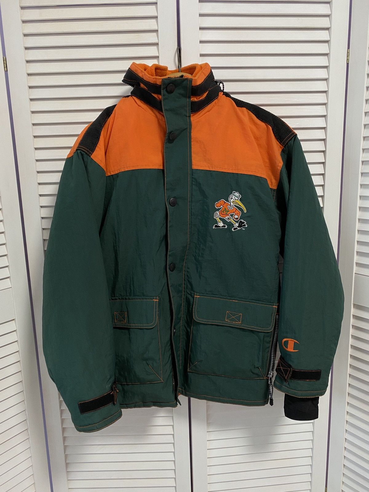 Champion × NBA × Vintage ♥️ Vintage 90s Jacket Champion MIAMI Back Logo Big Dolphins Size US L / EU 52-54 / 3 - 3 Thumbnail