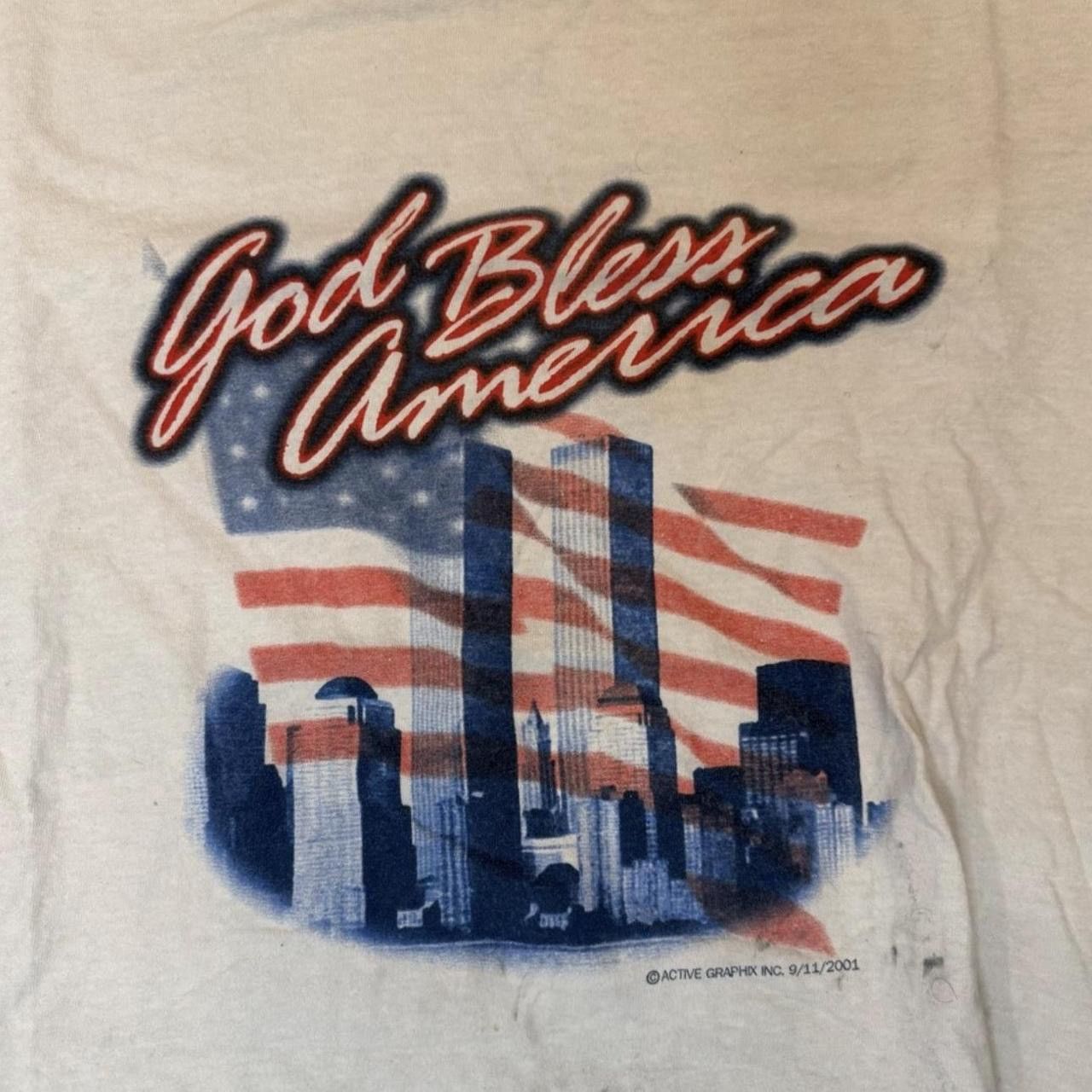 Other Vintage 2001 9/11 Memorial "God Bless America" Tee Size US L / EU 52-54 / 3 - 2 Thumbnail