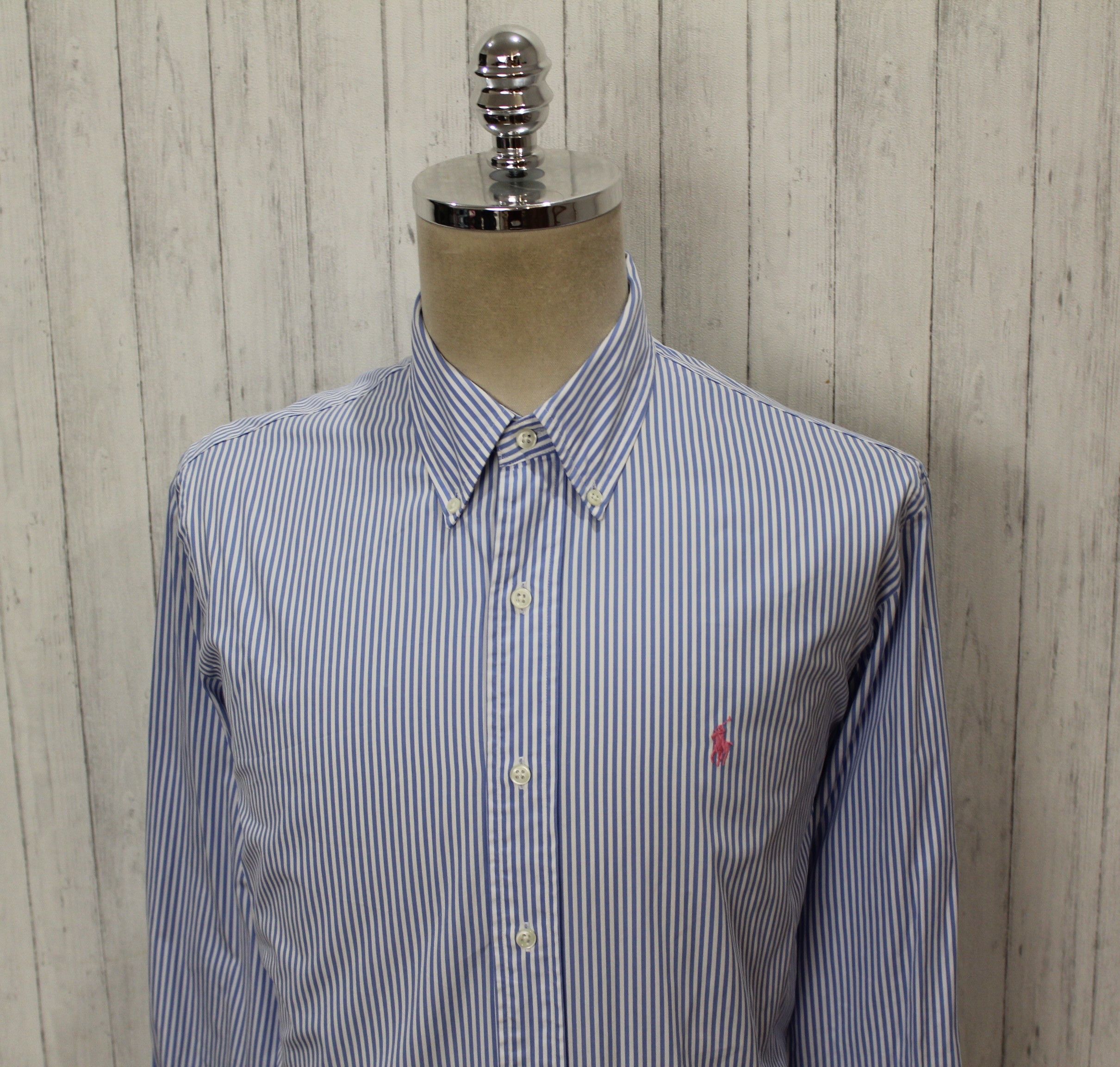 Polo Ralph Lauren RALPH LAUREN Long Sleeve Purple Striped Shirt Size US L / EU 52-54 / 3 - 5 Thumbnail