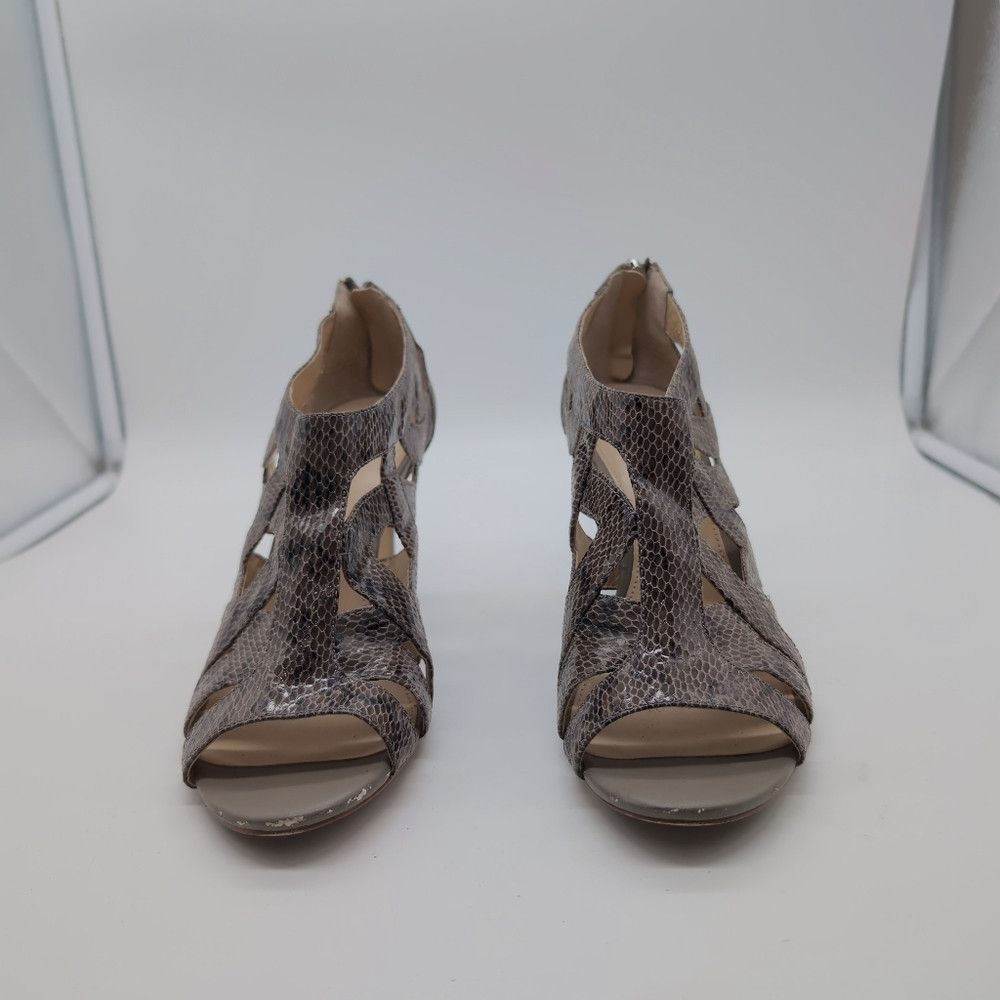 Calvin Klein Elegant Calvin Klein Sz 10 Kiani Lux Snakeskin Olive Patter Size US 10 / IT 40 - 2 Thumbnail
