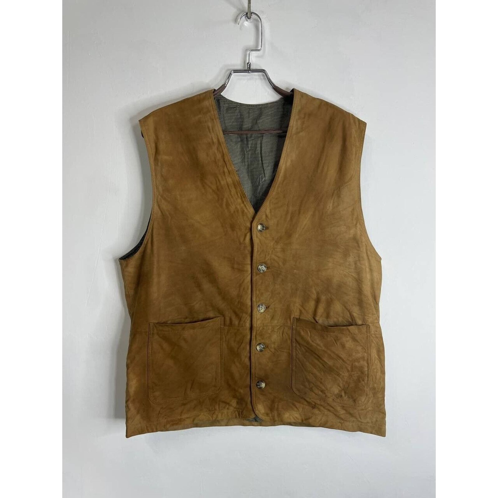 Vintage Vintage Suede Leather Vest Western Biker Cowboy Waistcoat Size US L / EU 52-54 / 3 - 1 Thumbnail