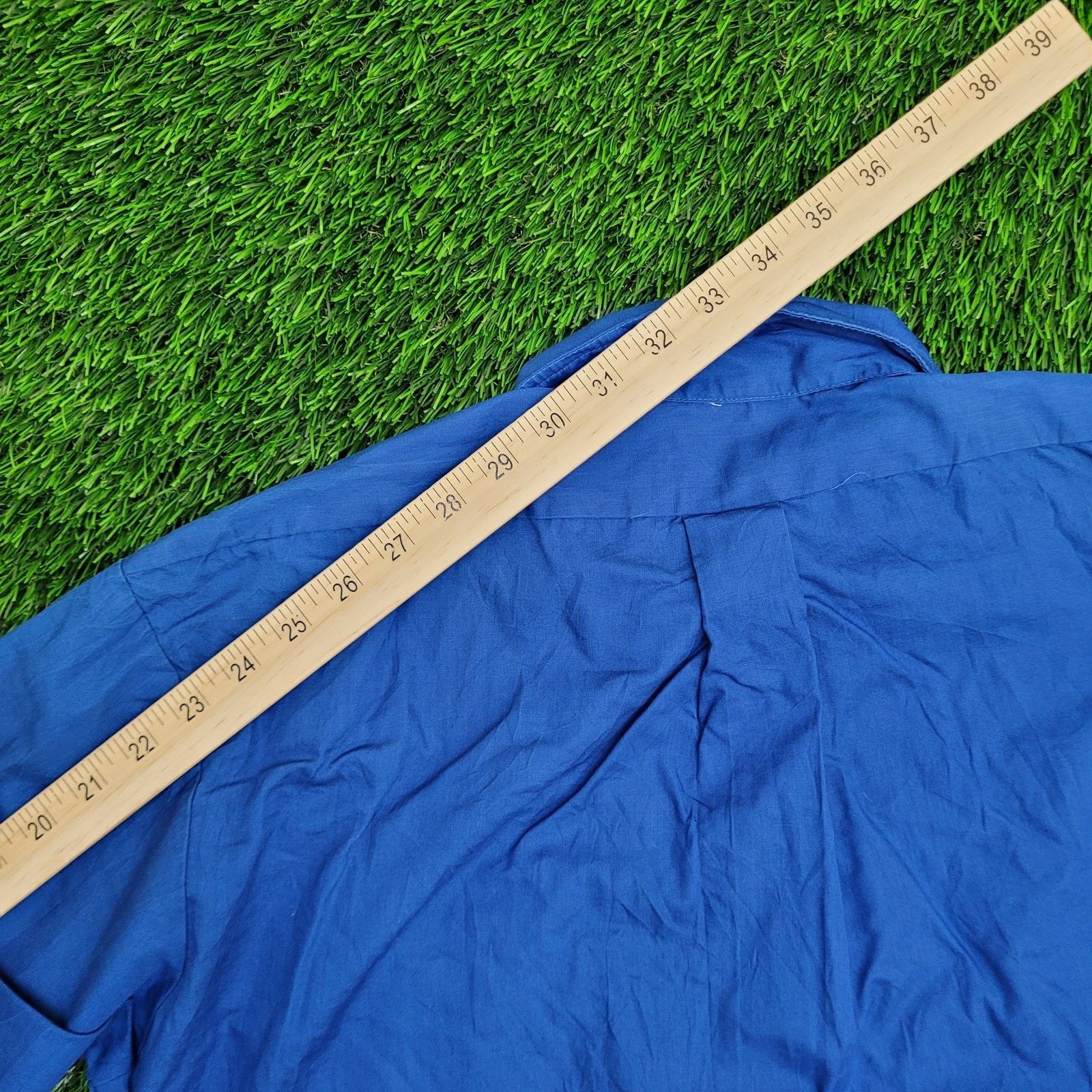 Other VTG 90s MOD Darwin Hippie Shirt Large 16.5 23x31 Baggy Blue Size US L / EU 52-54 / 3 - 3 Thumbnail