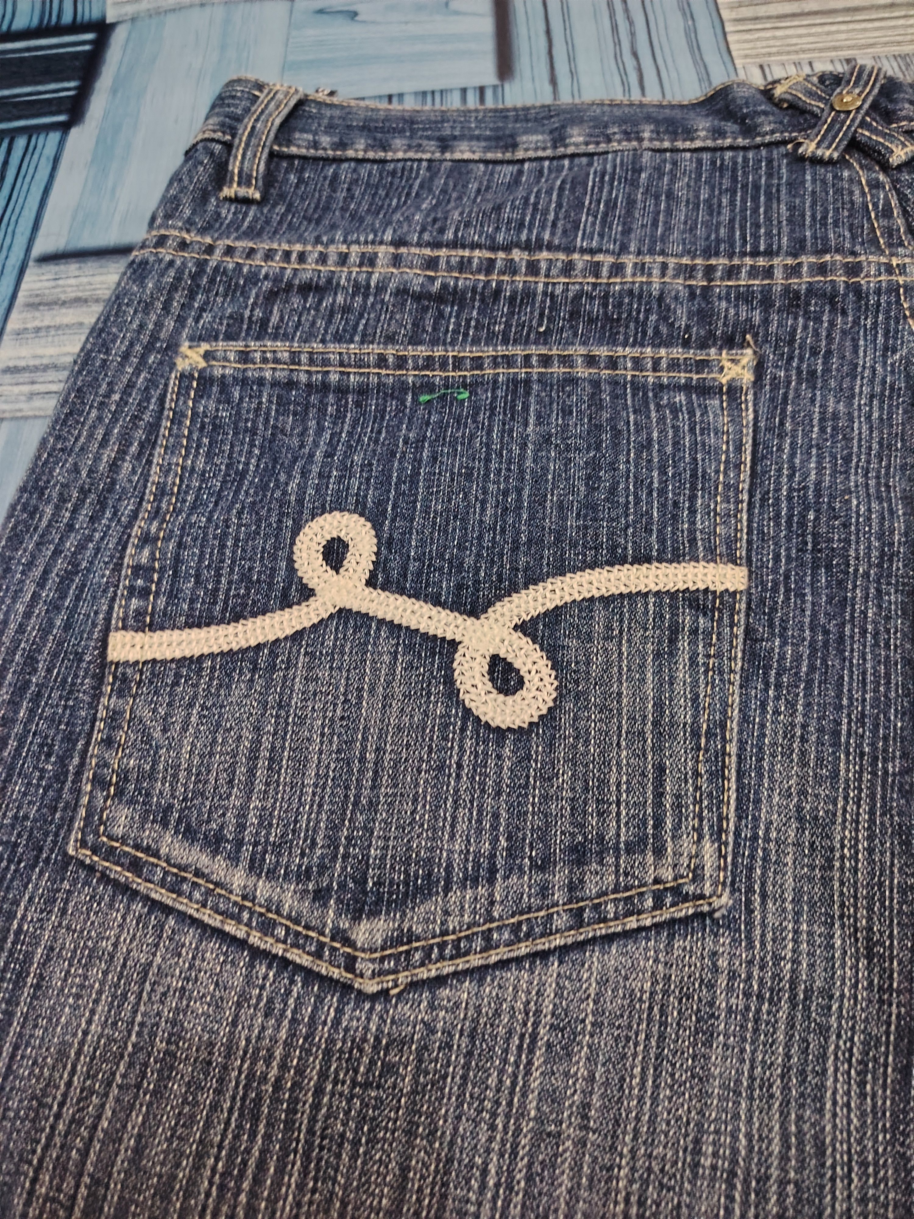 Japanese Brand 💥Insane💥 90's LRG Baggy Flared Jeans Size US 35 - 16 Thumbnail