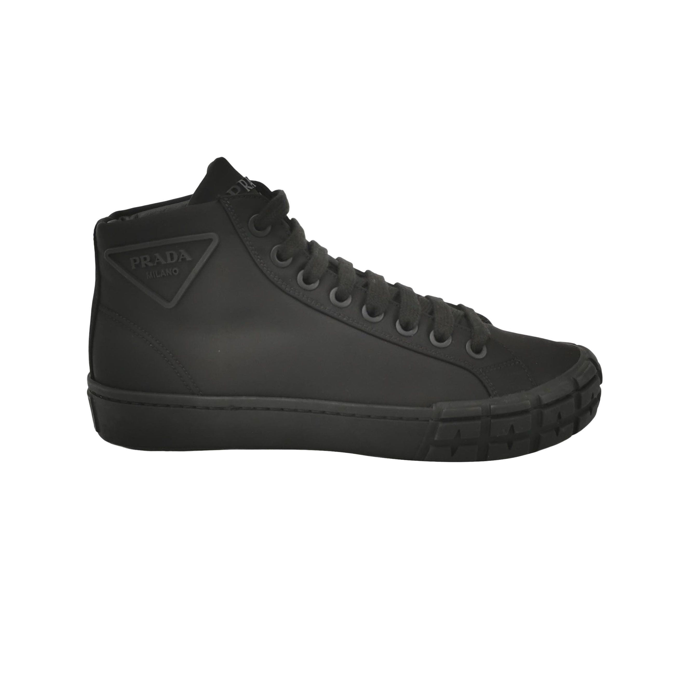 Prada Prada Wheel Nylon Triangle Logo High Tops 39.5 Size US 6 / EU 39 - 1 Thumbnail