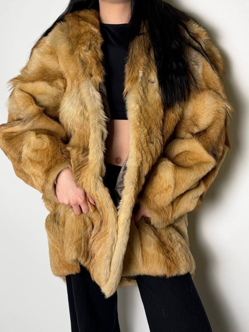 Vintage Vintage 80s Genuine Golden Fox Fur Coats 90s Vibe Winter Size M / US 6-8 / IT 42-44 - 3 Thumbnail
