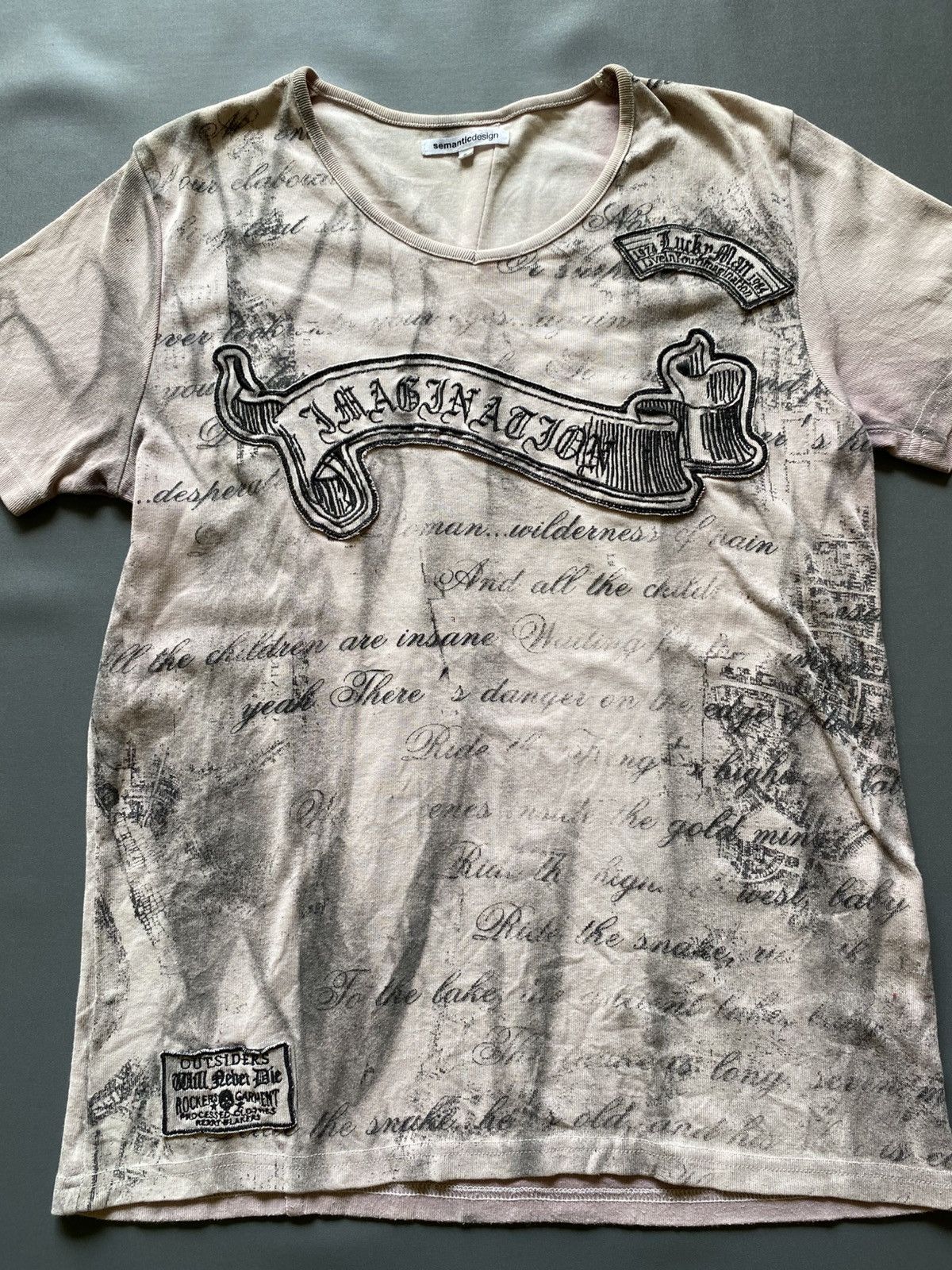 semanticdesign Smanticdesign Tshrit Poem Y2K Style Size US L / EU 52-54 / 3 - 2 Thumbnail