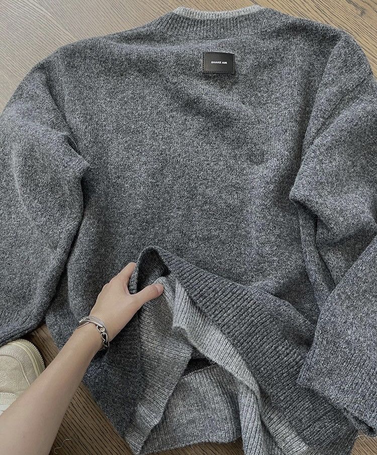 Japanese Brand × Vintage Cleanfit retro punk double layer effect sweater knitwear Size US M / EU 48-50 / 2 - 8 Thumbnail