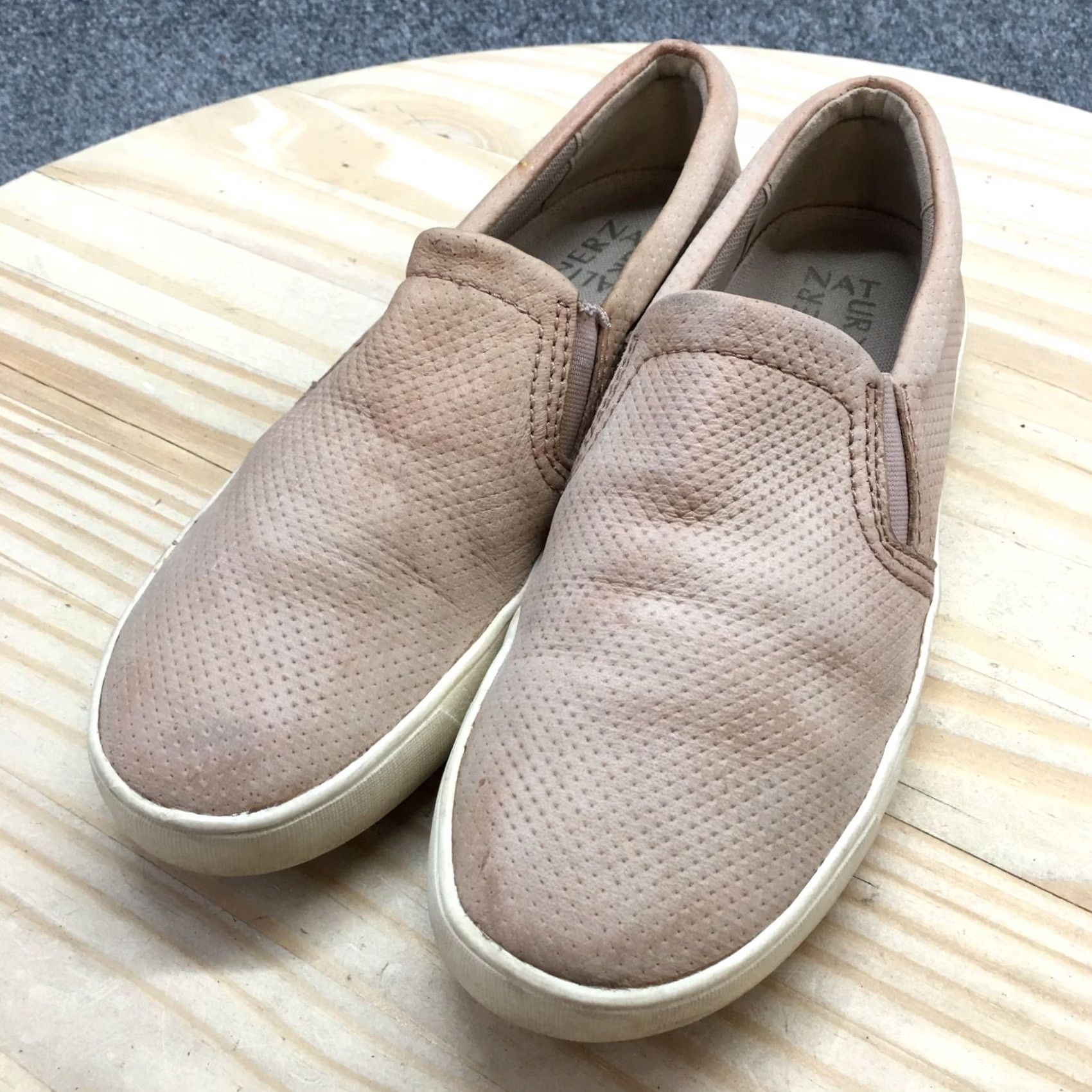 Naturalizer Naturalizer Sneakers Womens 8M Beige Marianne Slip On Perforated Leather Casual Size US 8 / IT 38 - 6 Thumbnail