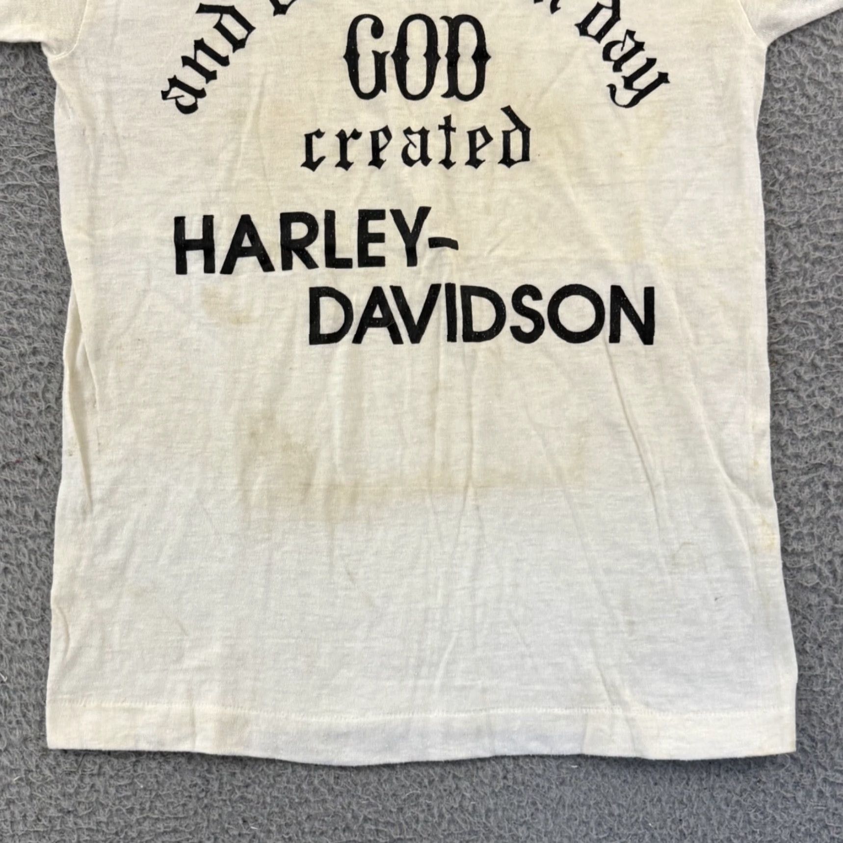 Velva Sheen VINTAGE Harley Davidson Shirt Velva Sheen 70s 80s Ringer Crew Neck Short Sleeve White Cotton Men S XS Size US S / EU 44-46 / 1 - 2 Thumbnail