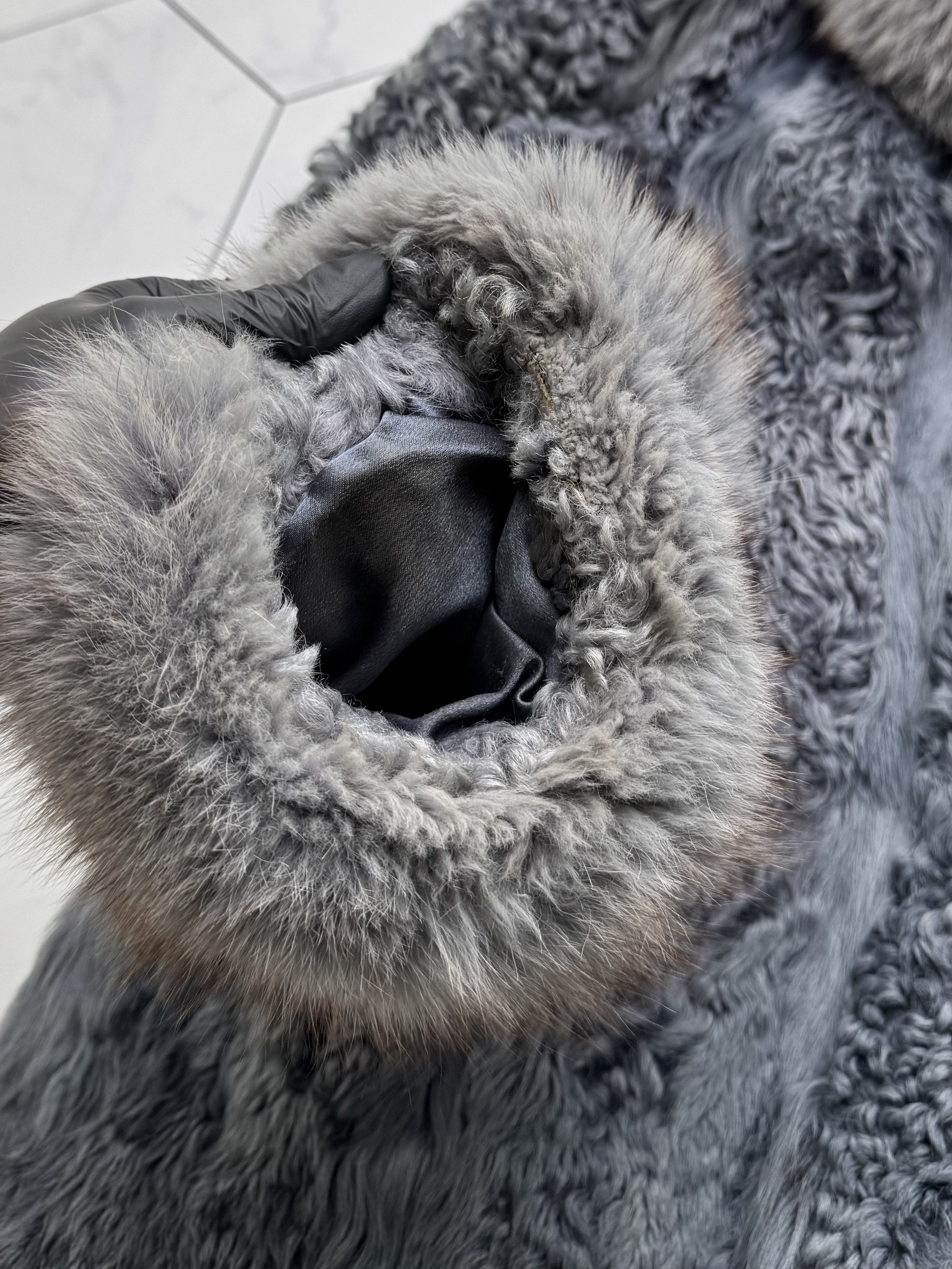 Vintage Vintage Blue Gray Real Fur Luxury Winter Statement Coat Size M / US 6-8 / IT 42-44 - 10 Thumbnail