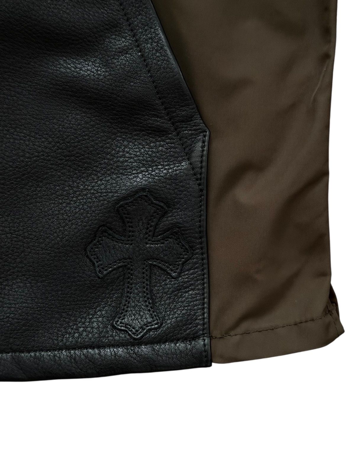 Chrome Hearts Chrome Hearts Carpenter Leather Nylon Patch Zip Up Shirt Size US L / EU 52-54 / 3 - 3 Thumbnail