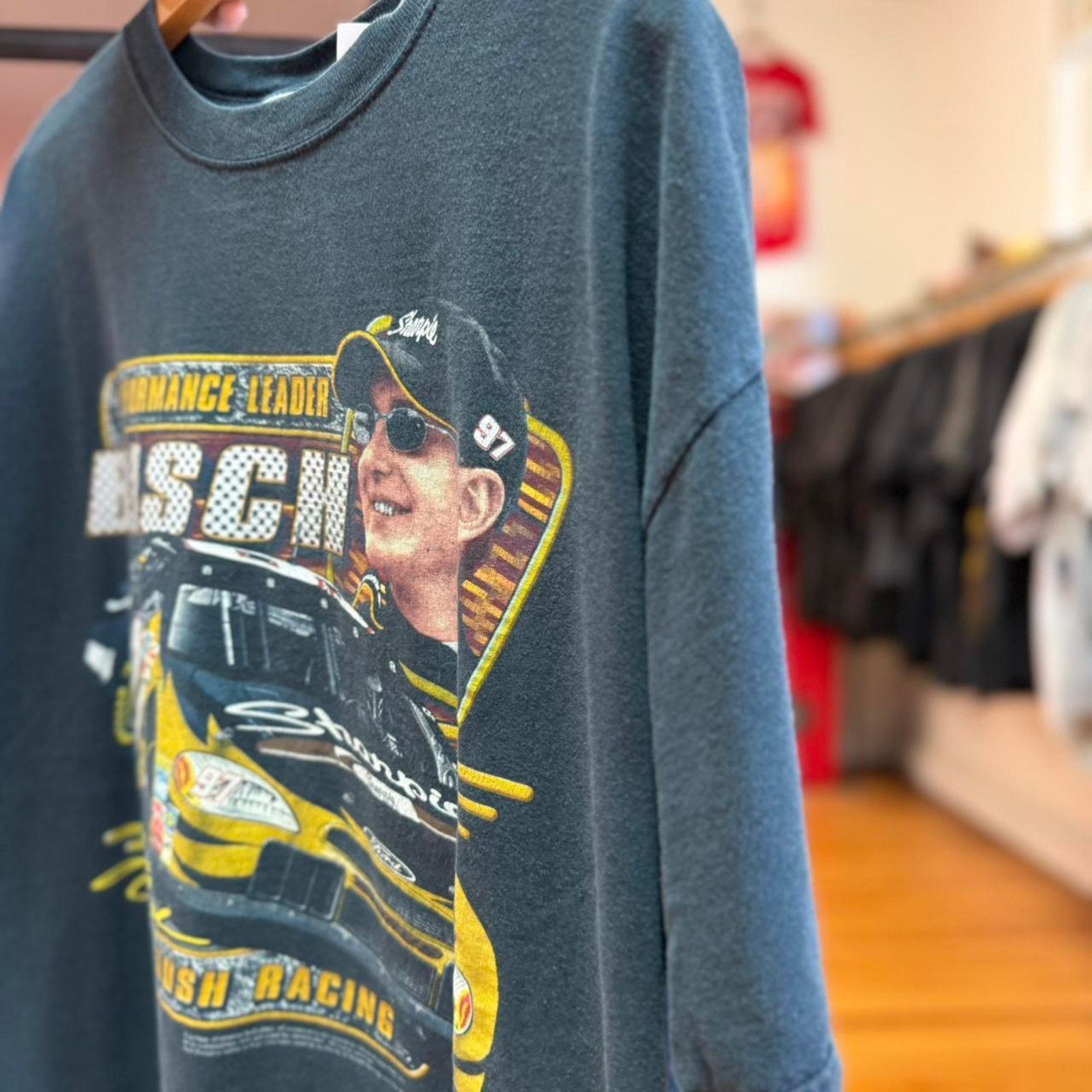 NASCAR × Vintage Vintage 90s NASCAR Racing Race Car Busch T-Shirt Size US XL / EU 56 / 4 - 5 Thumbnail