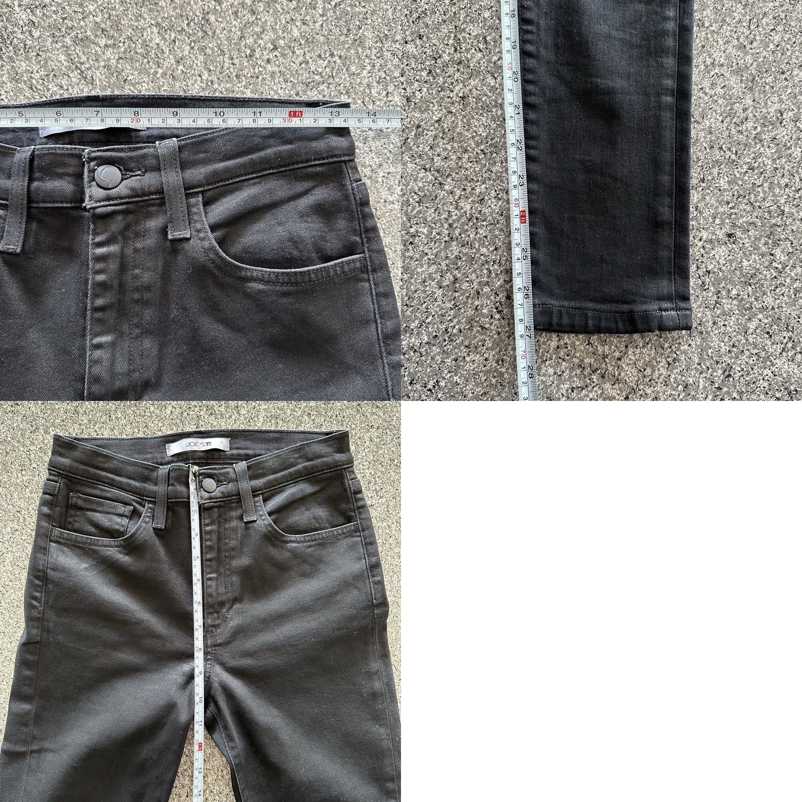 Vintage Joe's Jeans The Charlie High Rise Skinny Denim 27x27 Black 4 XS? Size 27" / US 4 / IT 40 - 8 Thumbnail