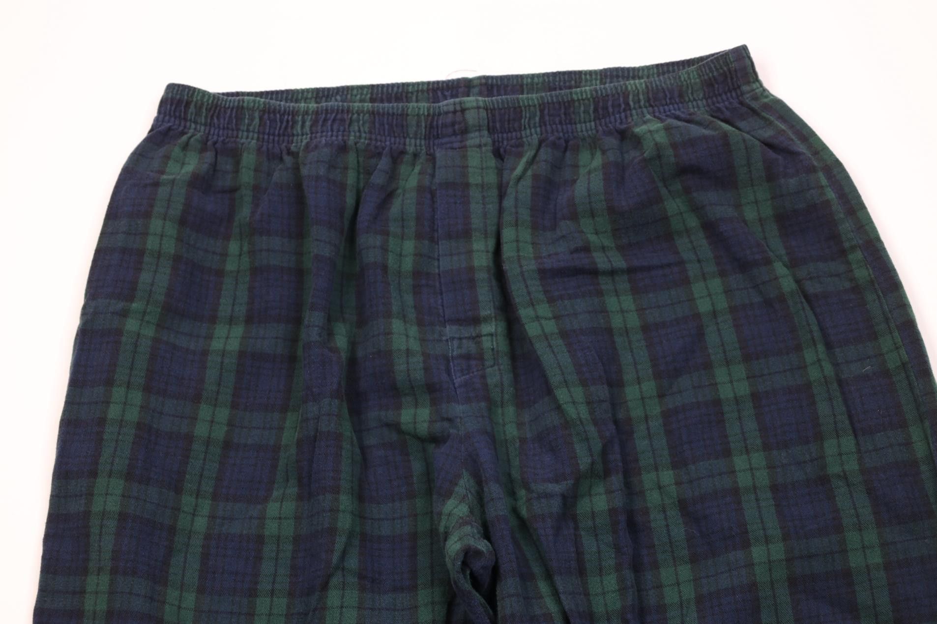 L.L. Bean Vintage 90s Y2K LL Bean Wide Leg Pajamas Pants PJs Plaid Size US 38 / EU 54 - 2 Thumbnail