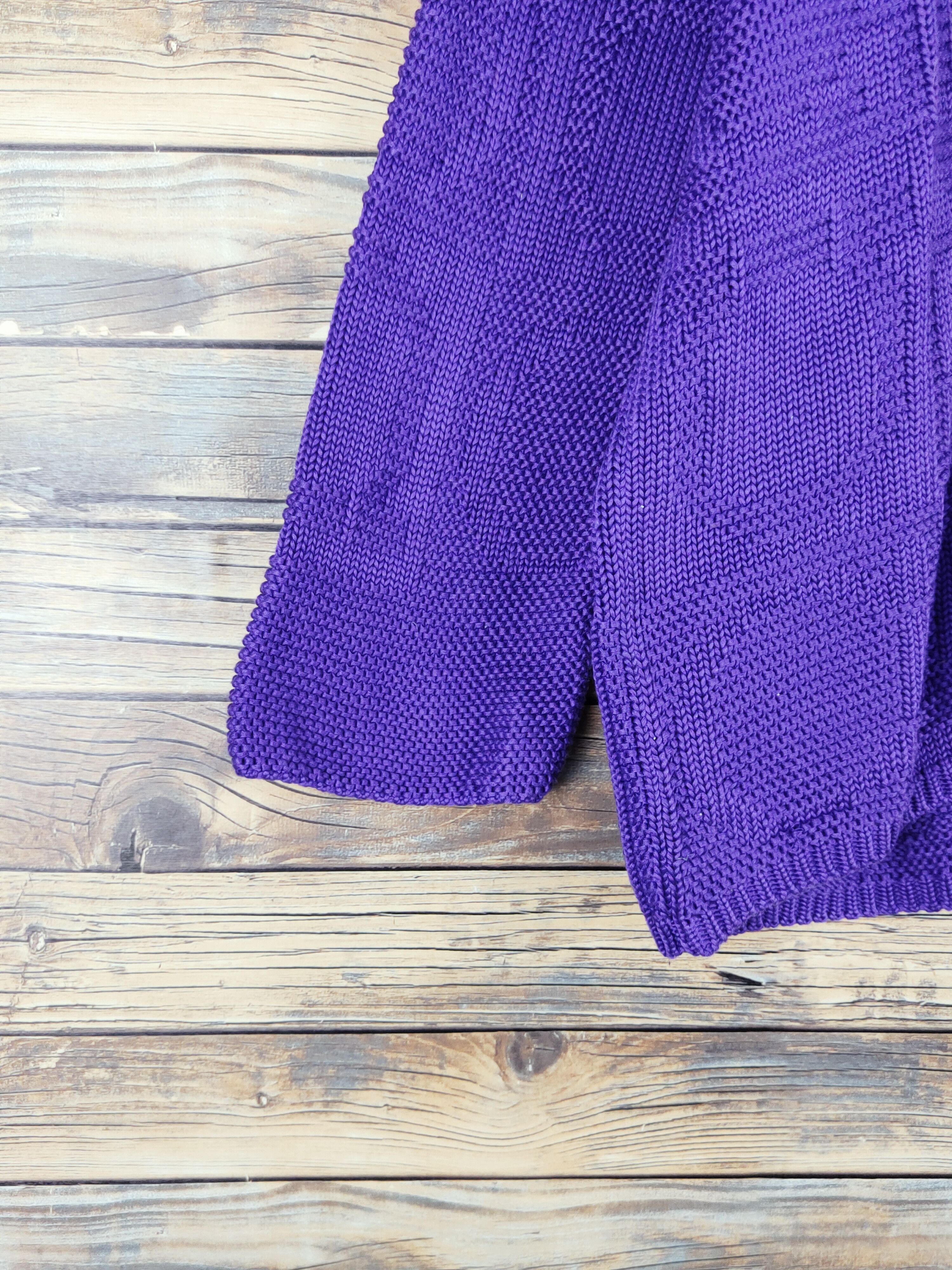 Salvatore Ferragamo Salvatore Ferragamo Purple Knitwear Cardigan #W1155 Size US L / EU 52-54 / 3 - 4 Thumbnail