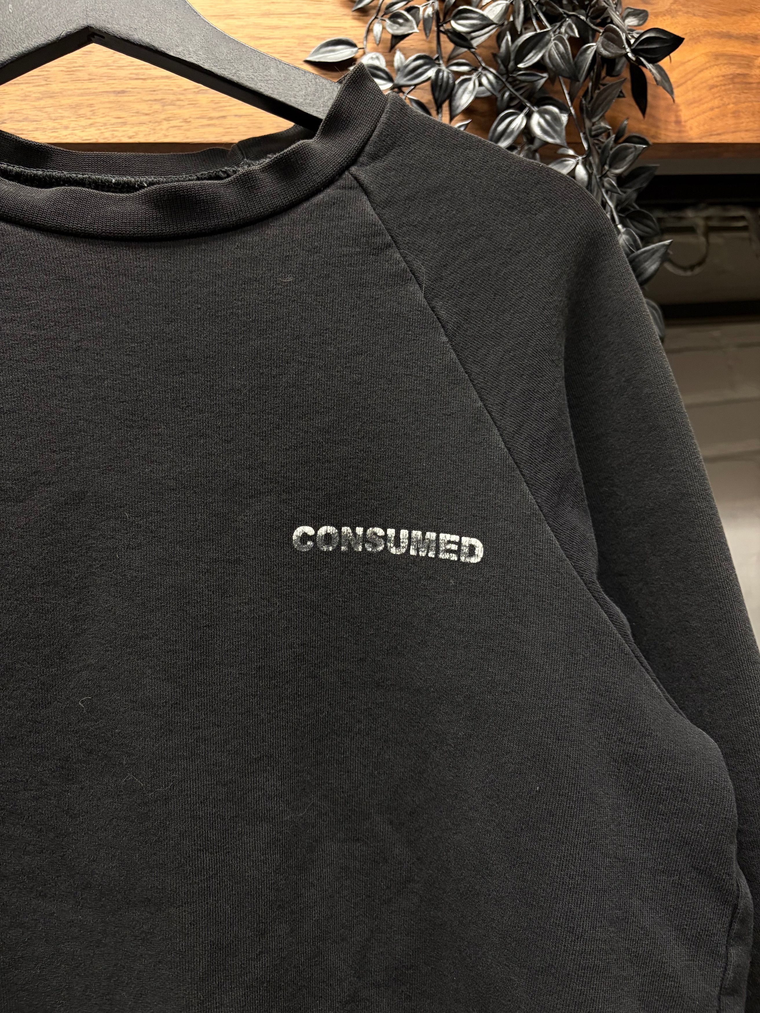 Raf Simons SS2003 Raf Simons ‘Consumed’ Commodity Black/Red Script Sweatshirt Size US S / EU 44-46 / 1 - 5 Thumbnail