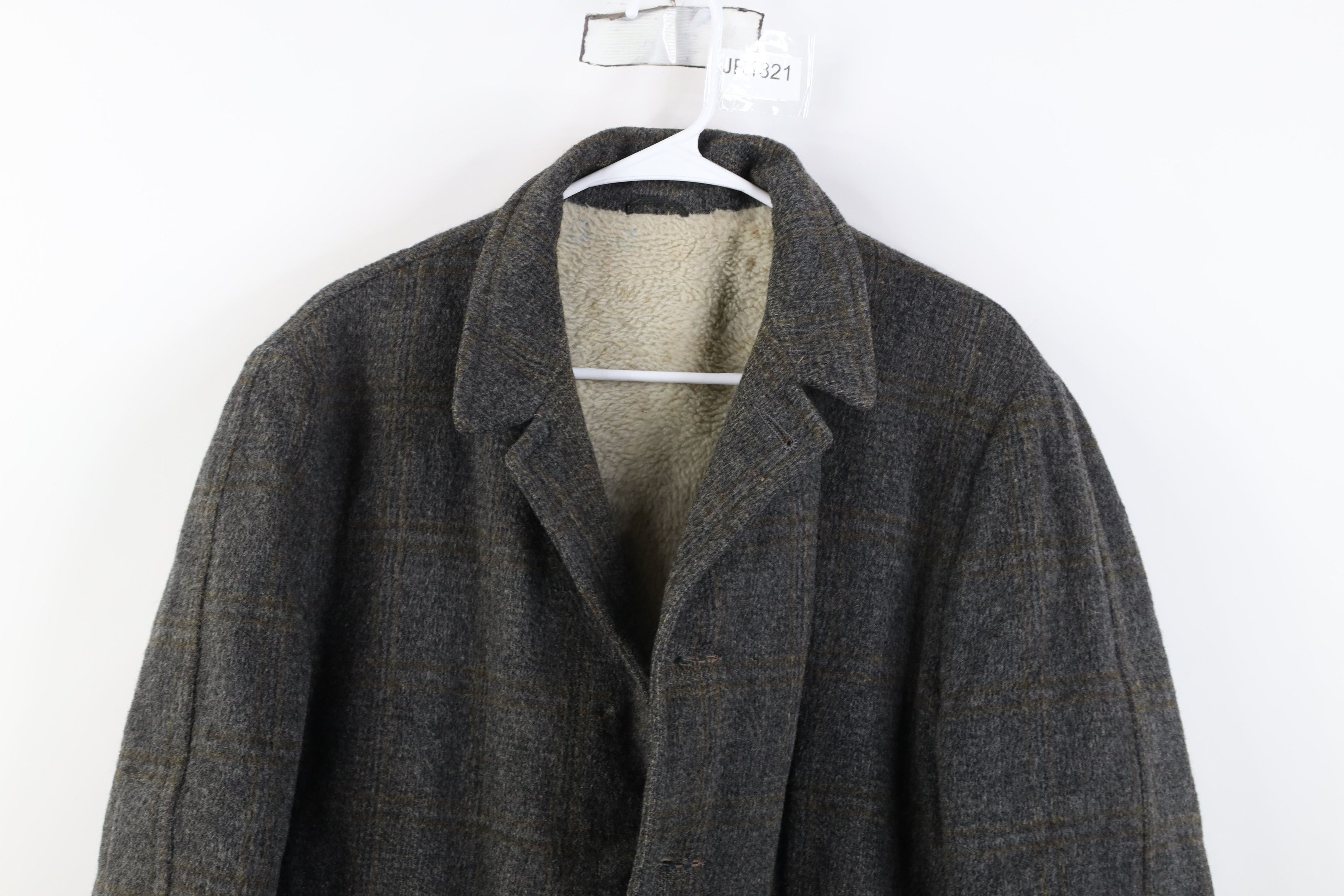 Vintage Vintage 50s Rockabilly Fleece Lined Wool Jacket Coat USA Size US XL / EU 56 / 4 - 2 Thumbnail