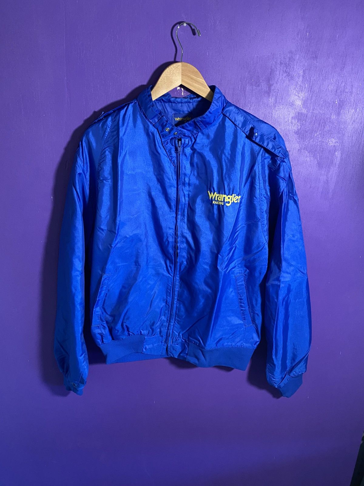 Vintage × Wrangler Vintage 80s Wrangler racing windbreaker jacket | Grailed