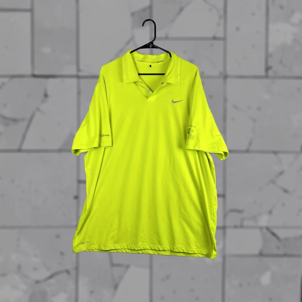 Nike Nike Dri-FIT Tiger Woods Polo Shirt Mens 2XL Yellow Golf Short Sleeve Size US XXL / EU 58 / 5 - 1 Thumbnail