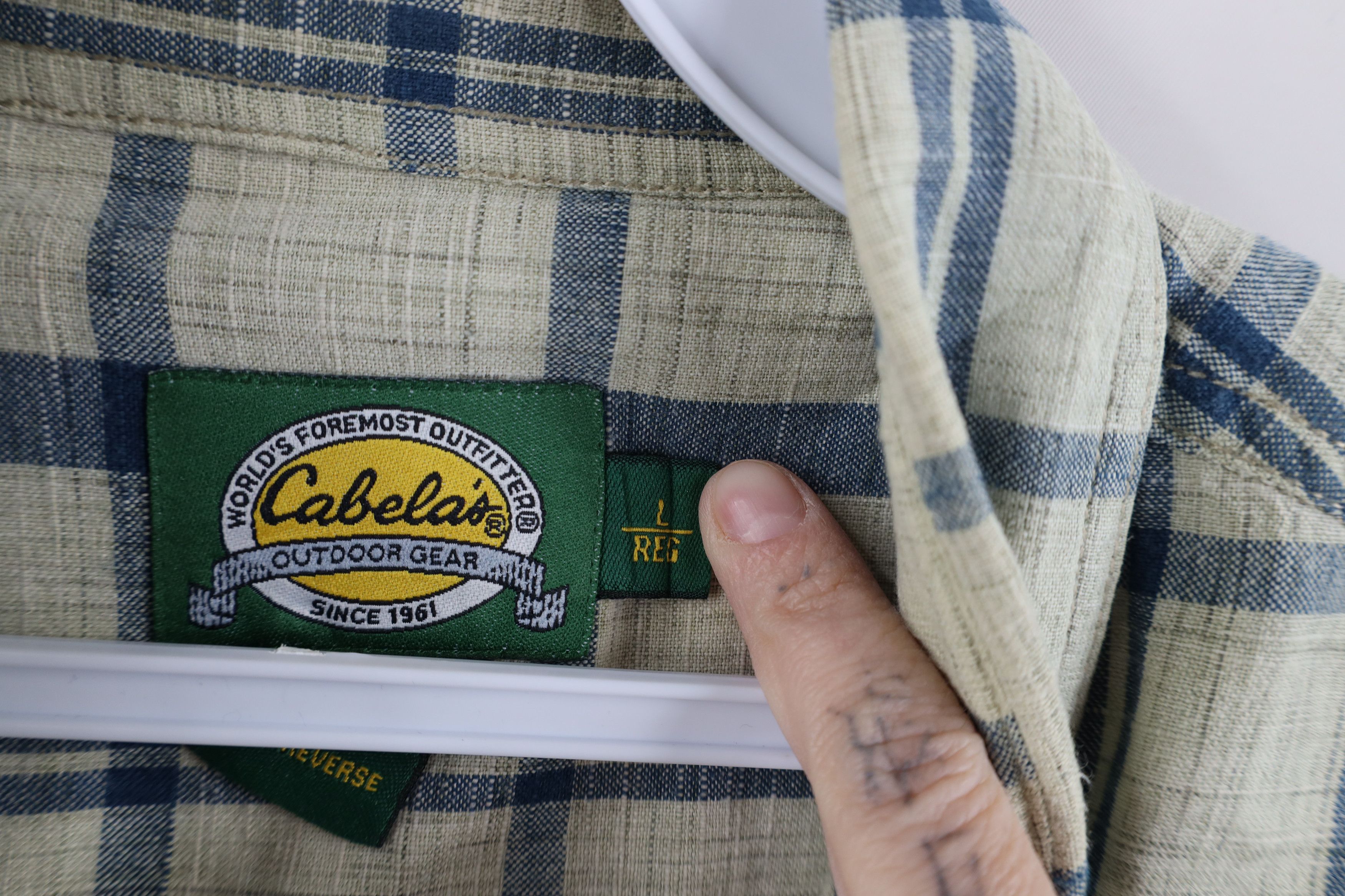 Cabelas × Vintage Vintage Cabelas Short Sleeve Collared Button Down Shirt Size US L / EU 52-54 / 3 - 9 Thumbnail