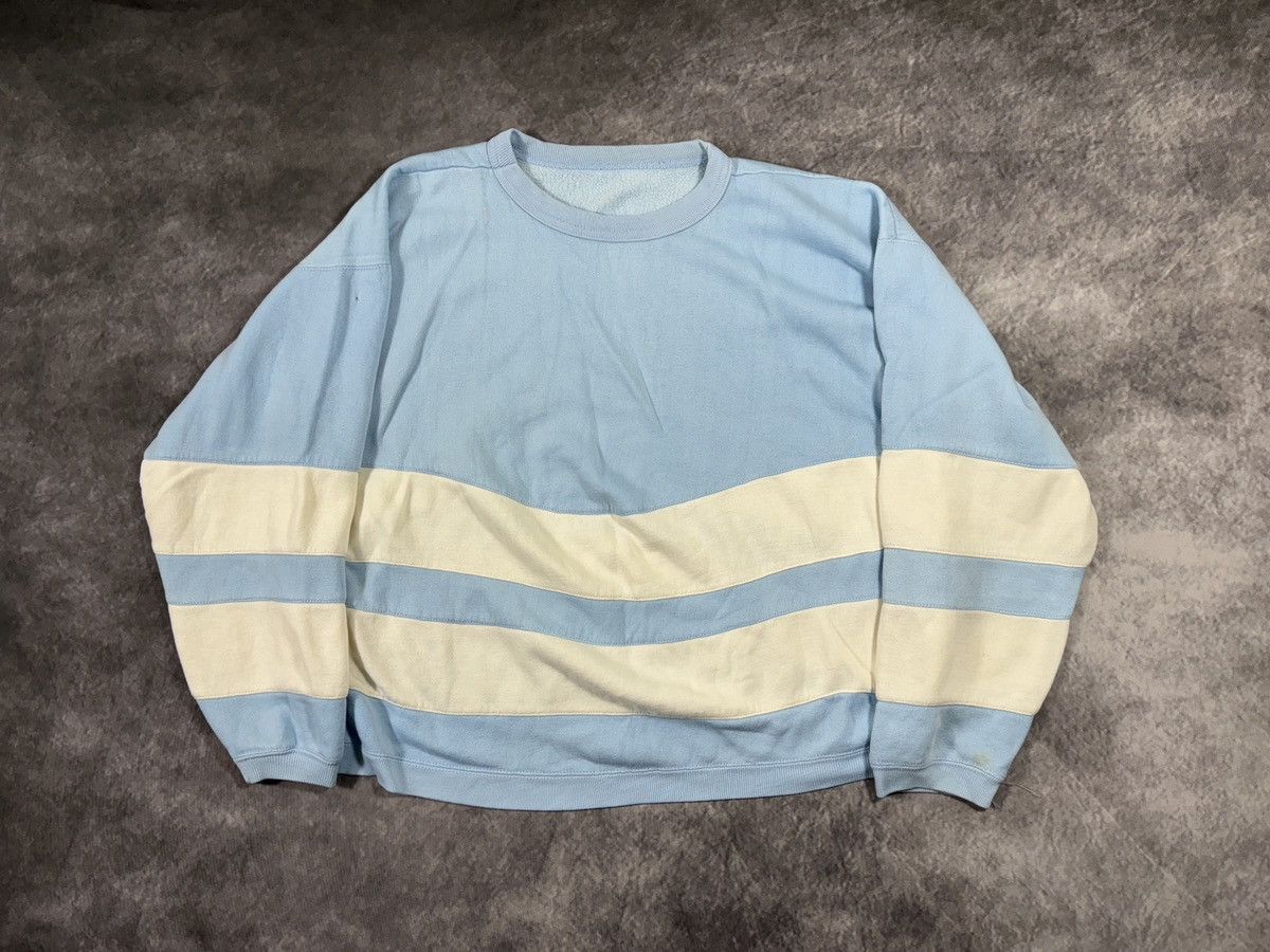 Vintage 80s Vintage Sweatshirt Crewneck Pullover Striped Cropped Size US S / EU 44-46 / 1 - 17 Thumbnail