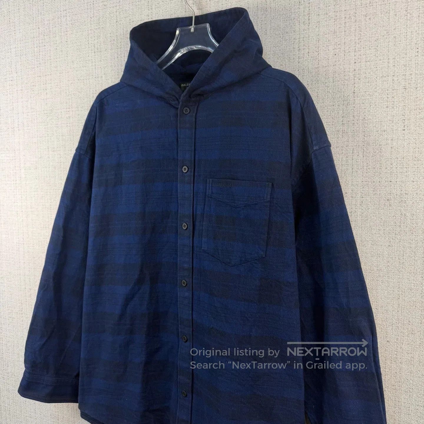 Balenciaga Balenciaga Plaid Embroidered Logo Hooded Jacket. Size US S / EU 44-46 / 1 - 3 Thumbnail