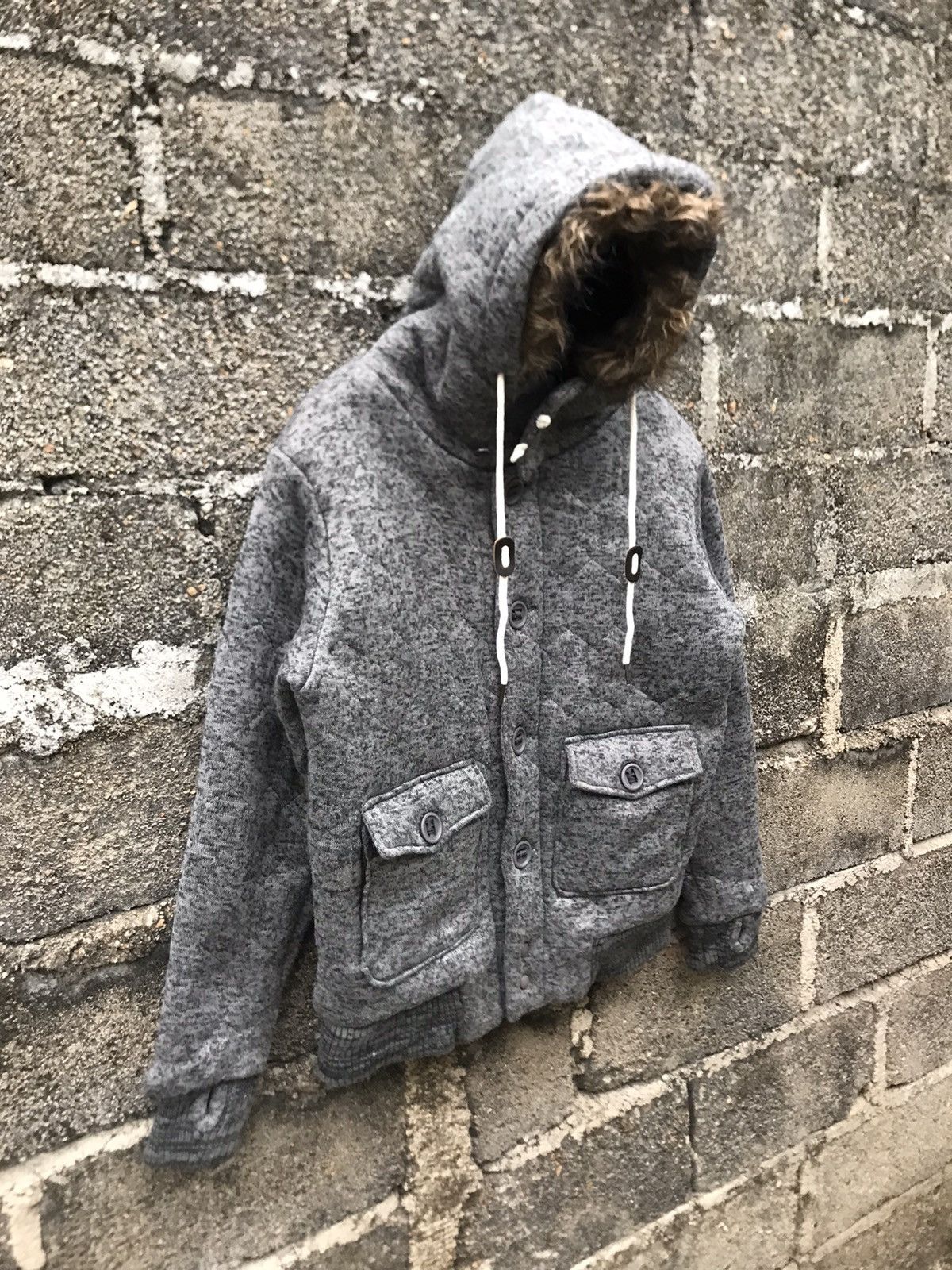 Billabong 🔥Vintage Y2K Billabong Button Fur Hoodie Jacket Size US M / EU 48-50 / 2 - 2 Thumbnail