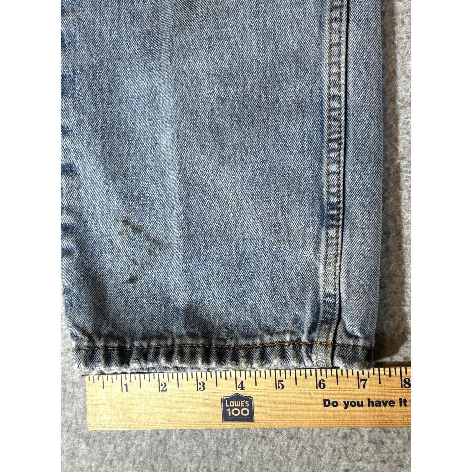 Levi's Levi's 505 Jeans Men 33x34 Regular Fit Straight Light Blue Denim Pockets Zip Fly Size US 33 - 7 Thumbnail