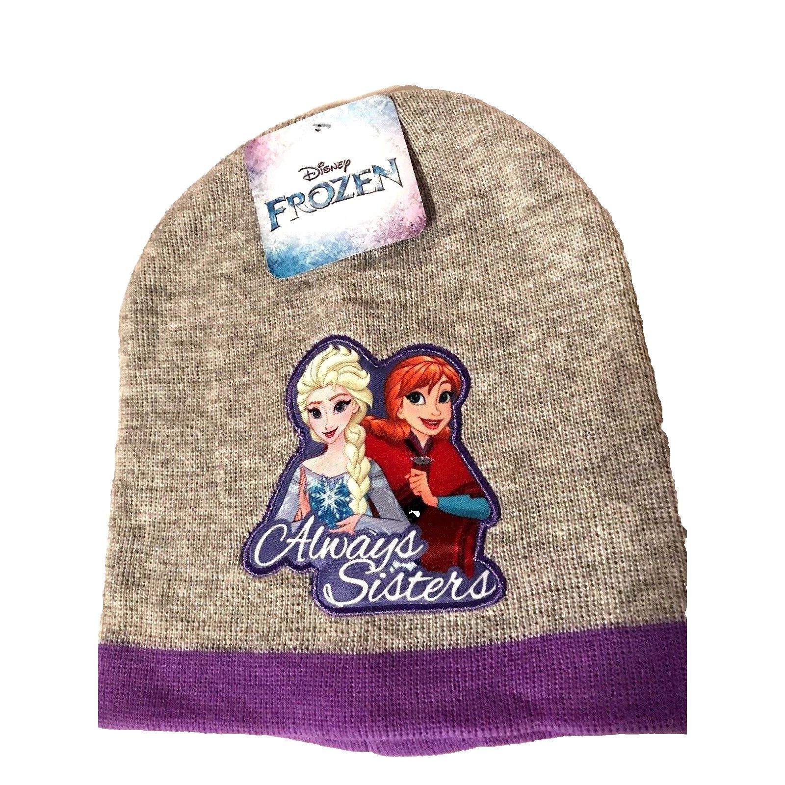 Disney Disney Frozen Anna Elsa Gray Purple Knit Beanie Hat Cap New Size ONE SIZE - 2 Thumbnail