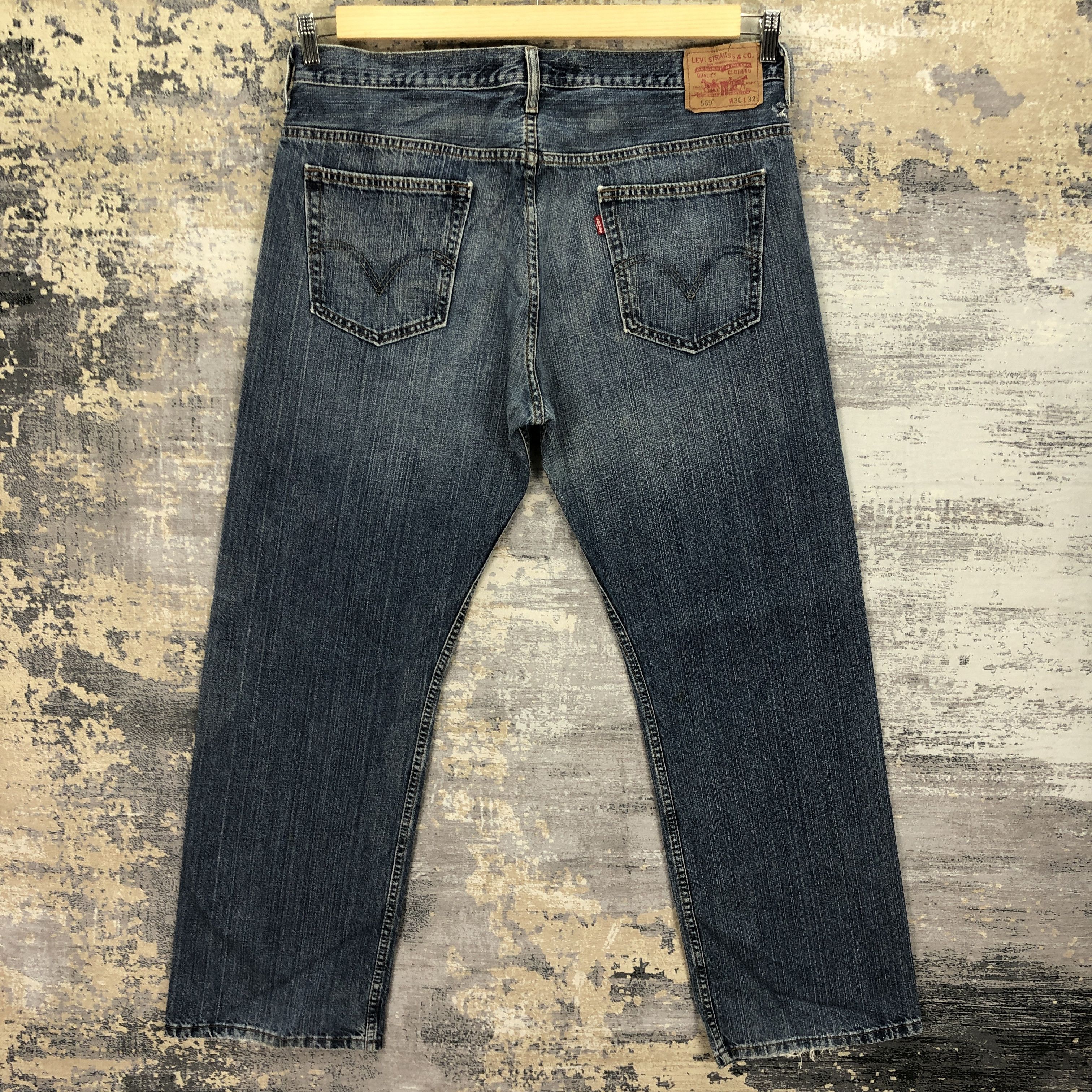 Levi's Vintage Levis 569 Baggy Faded Jeans Levi's Light Wash Denim Size US 38 / EU 54 - 2 Thumbnail