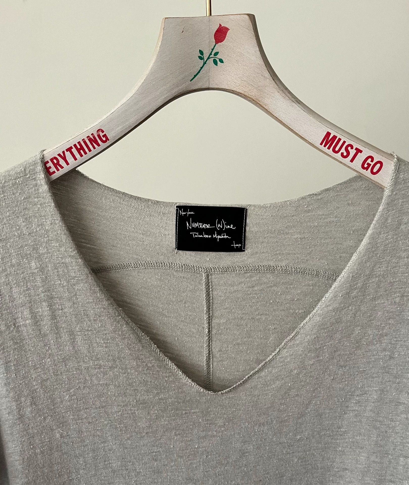 Number (N)ine Number (N)ine 09SS Light Gray Tee Size US M / EU 48-50 / 2 - 3 Thumbnail