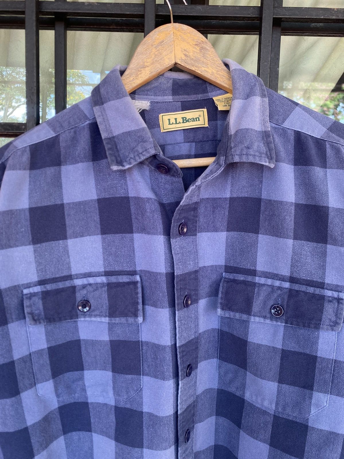 L.L. Bean Vintage L.L Bean 90s Chamois Shirt Button Ups Size US L / EU 52-54 / 3 - 1 Thumbnail